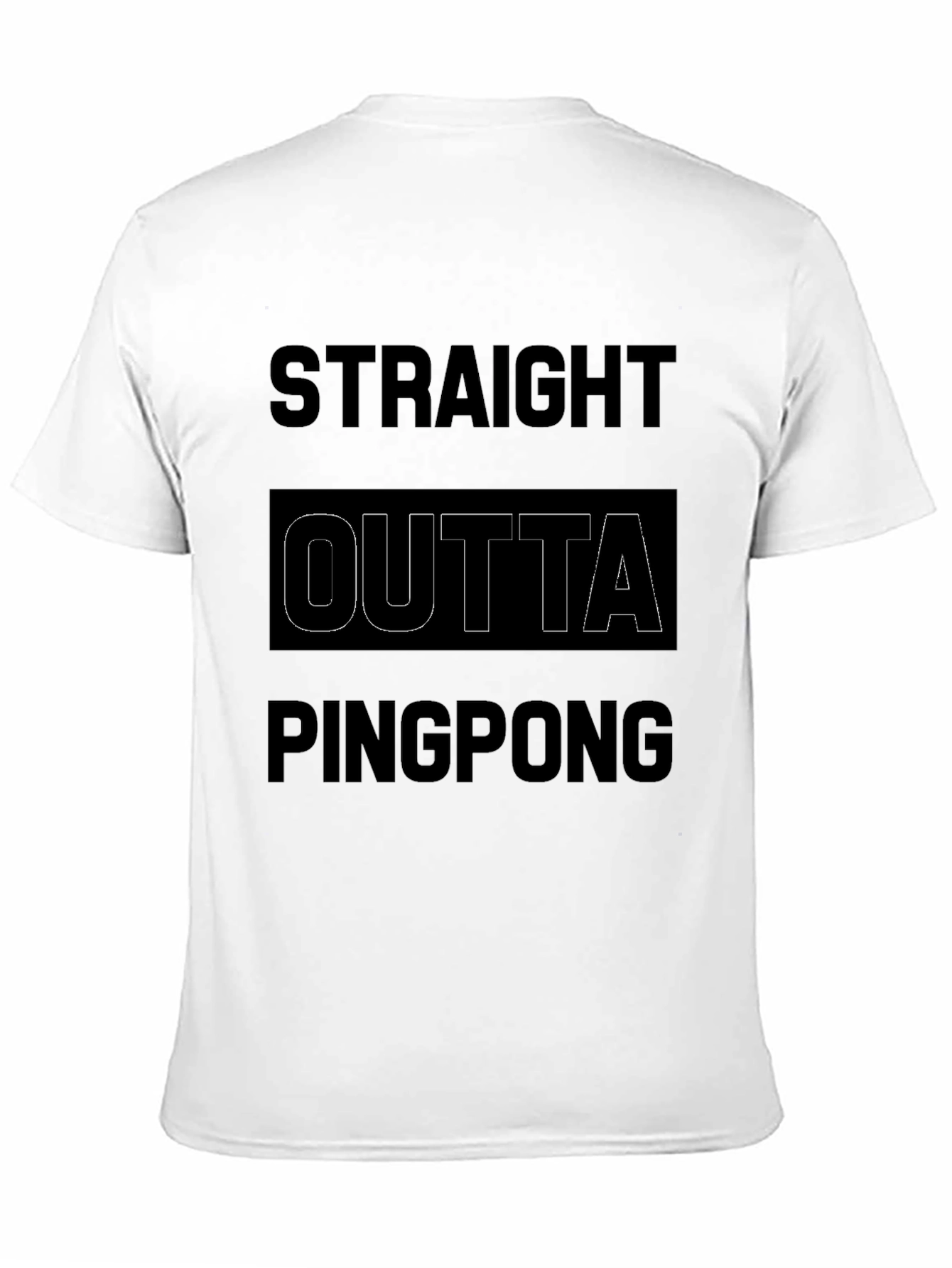 Straight Outta Ping Pong Black Graphic T-Shirt