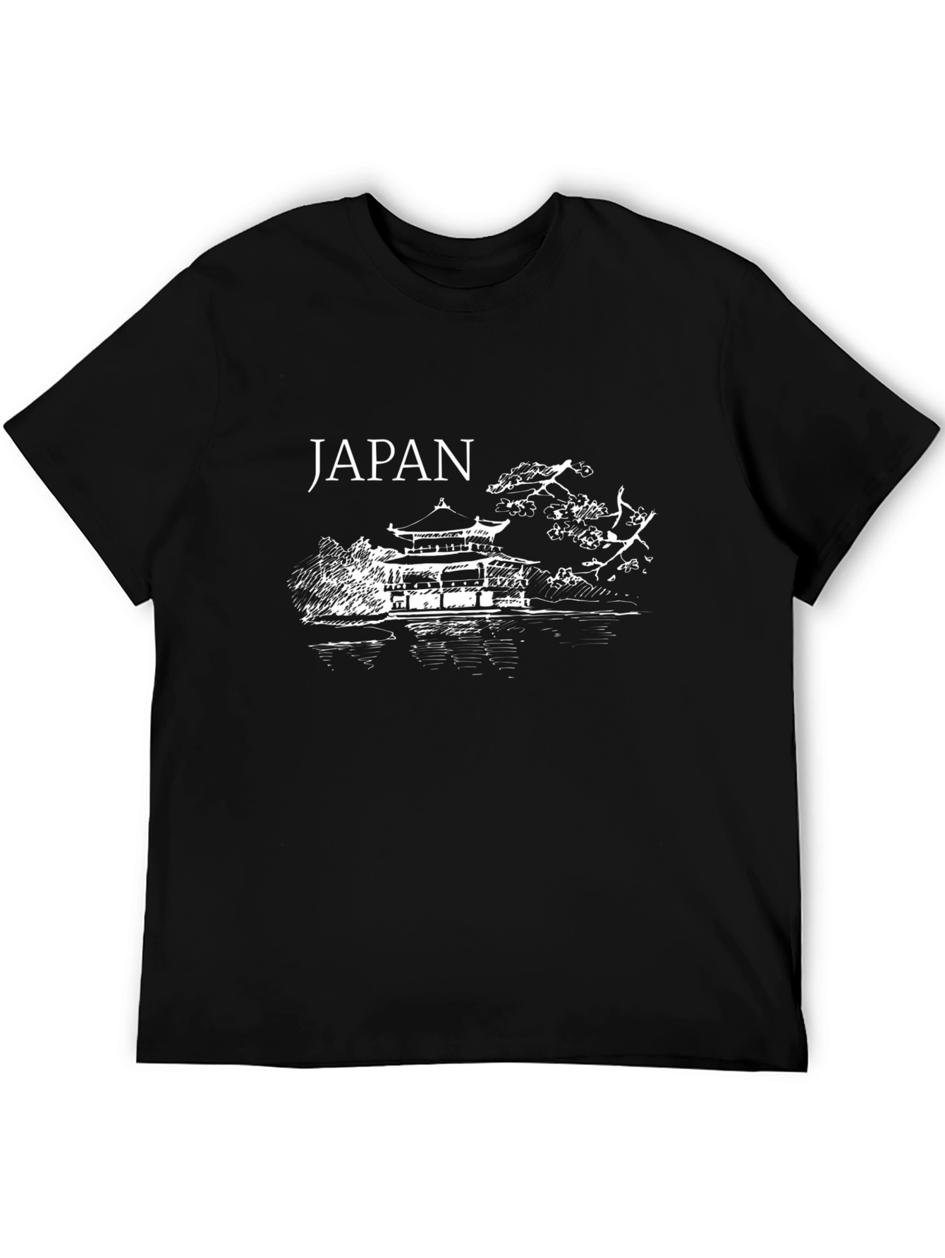Japan Graphic Tee - Black Cotton Comfort