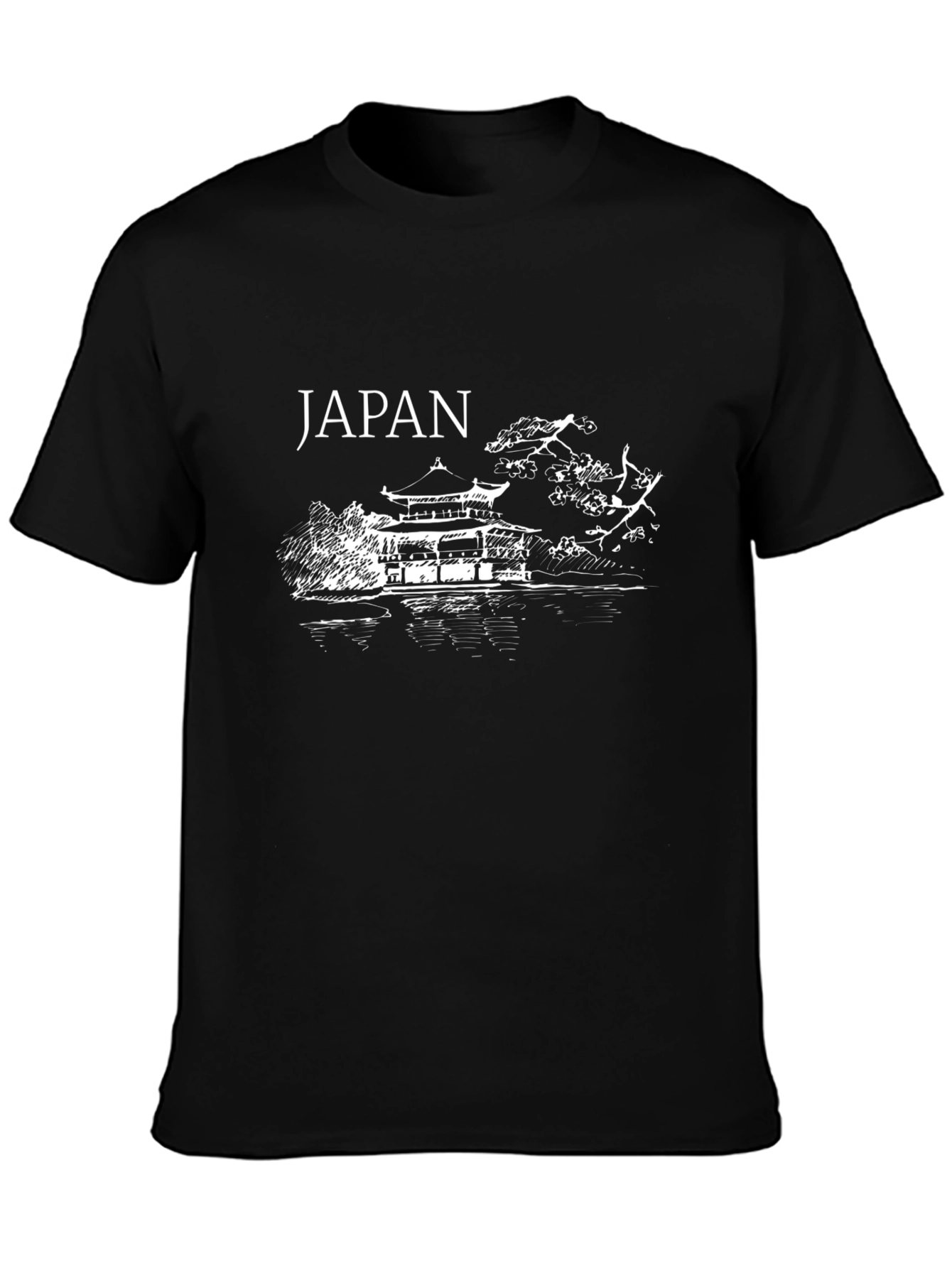 Japan Graphic Tee - Black Cotton Comfort