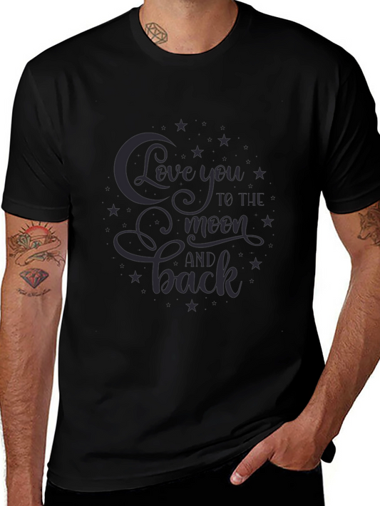 Love You to the Moon and Back T-Shirt - Black