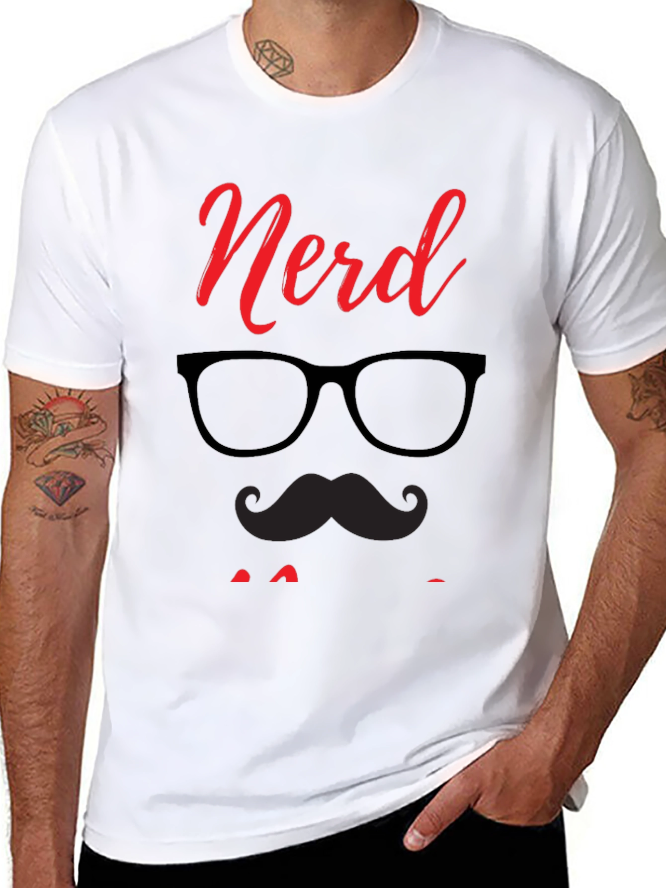 Nerd Dad Graphic Tee - Black Cotton T-Shirt