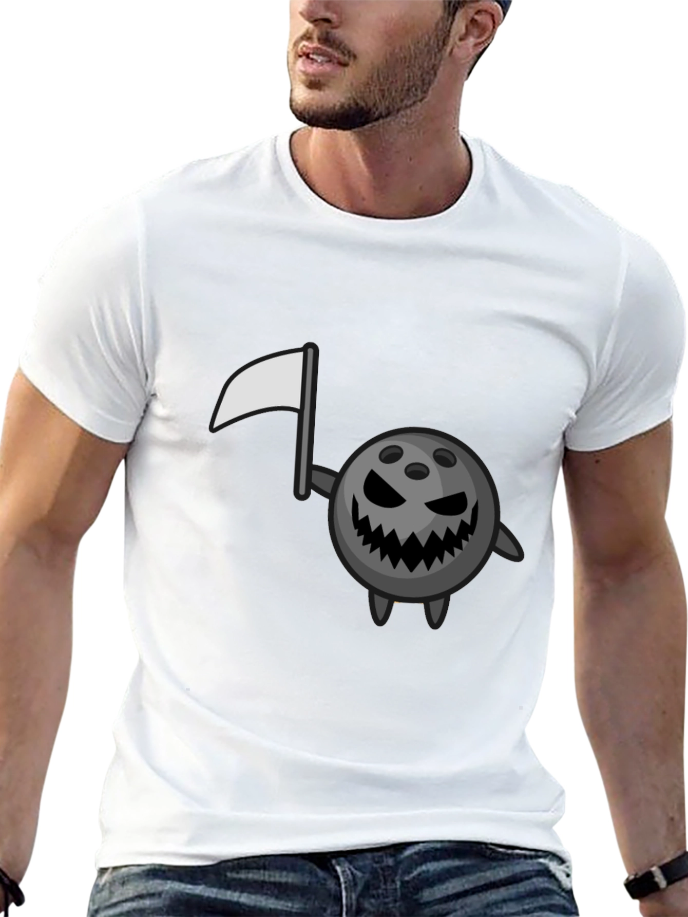 Spooky Bowling Ball Black T-Shirt