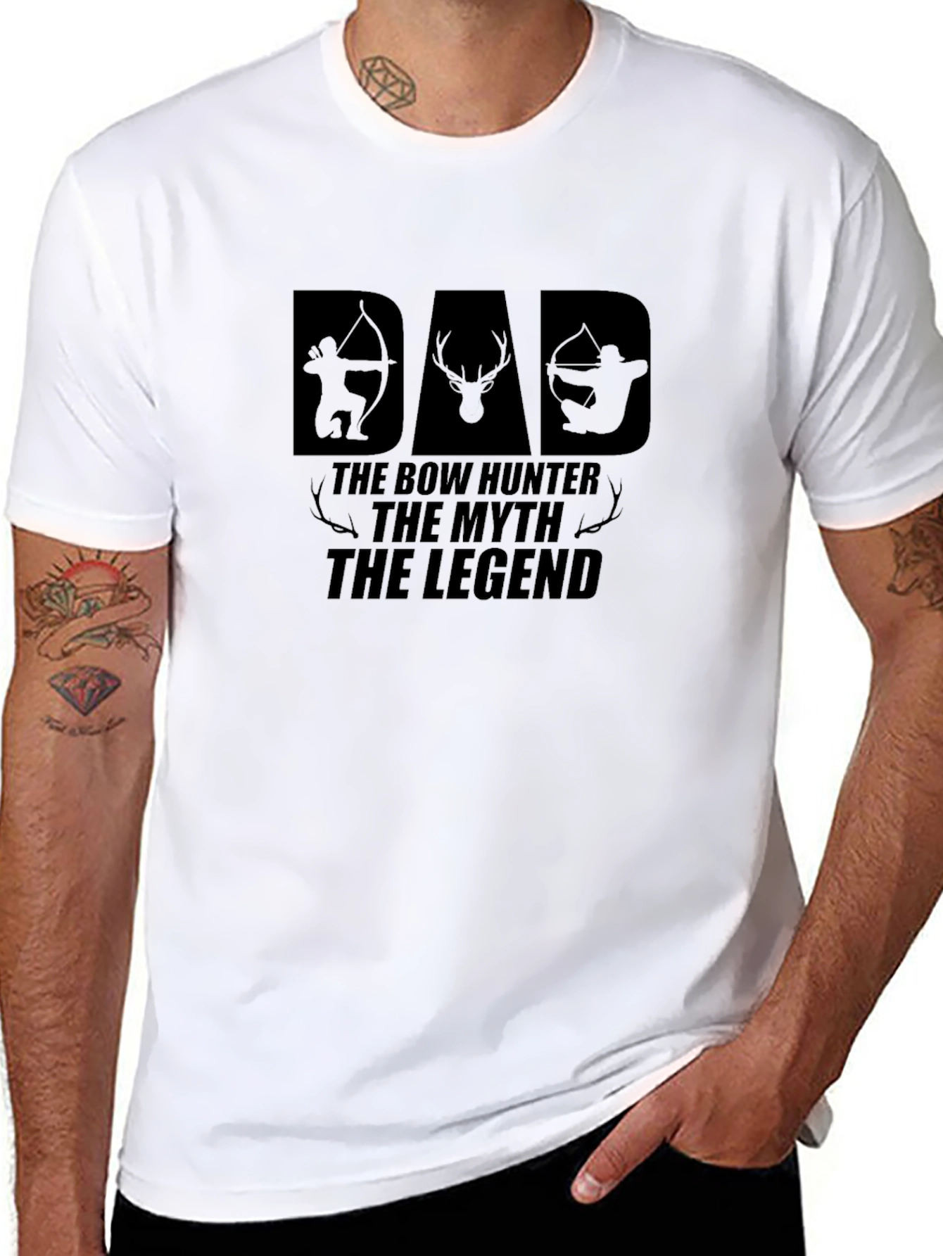 Dad Bow Hunter T-Shirt The Myth The Legend Tee
