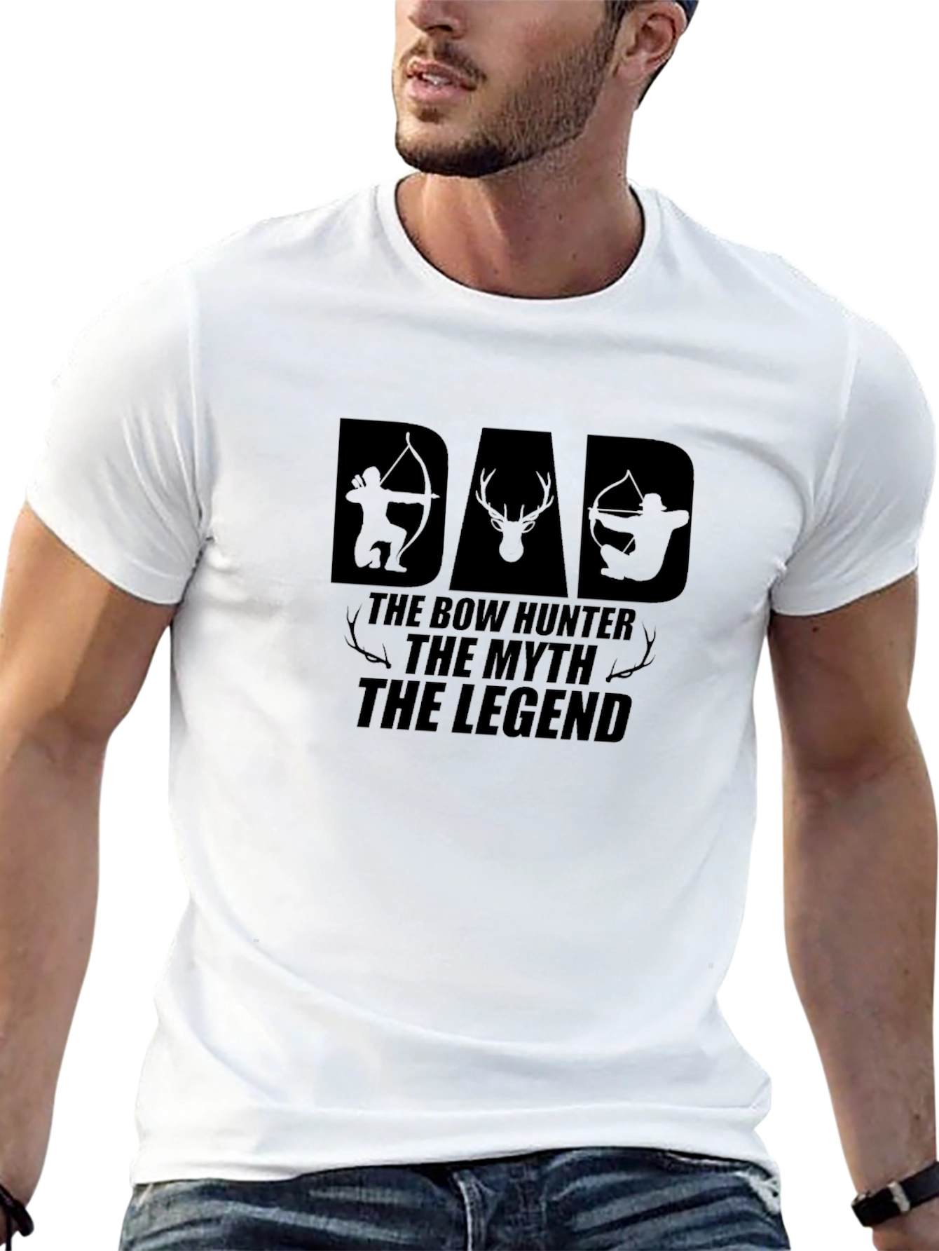 Dad Bow Hunter T-Shirt The Myth The Legend Tee