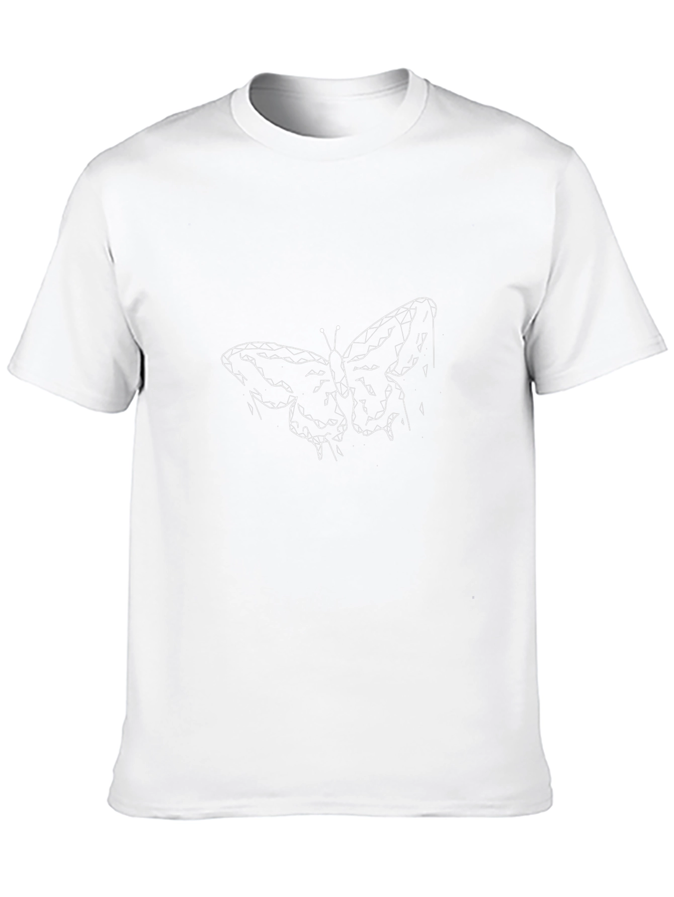 Butterfly Line Art Black T-Shirt