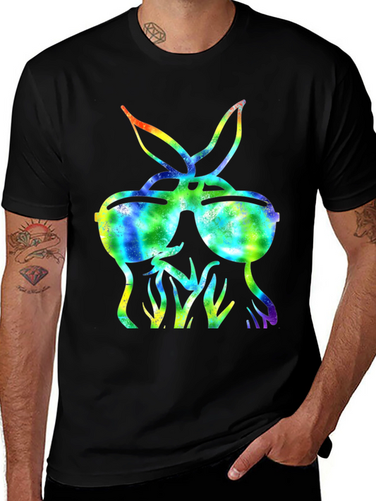 Cool Tie-Dye Bunny Sunglasses T-Shirt