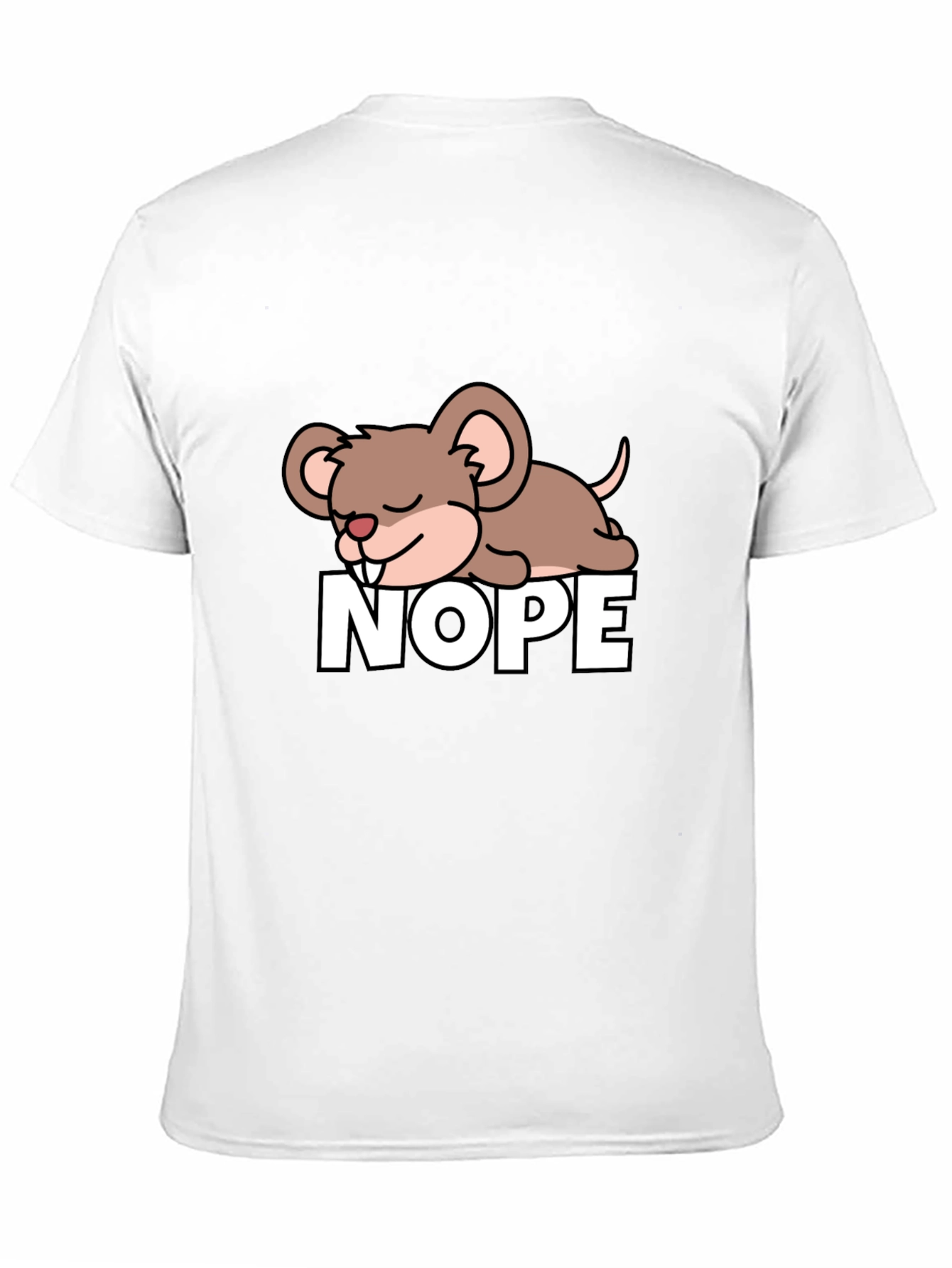 Cute NOPE Mouse Graphic Tee - Unisex Black T-Shirt