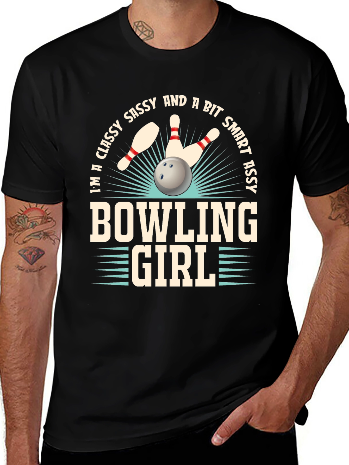 Classy Bowling Girl T-Shirt - Sassy & Smart
