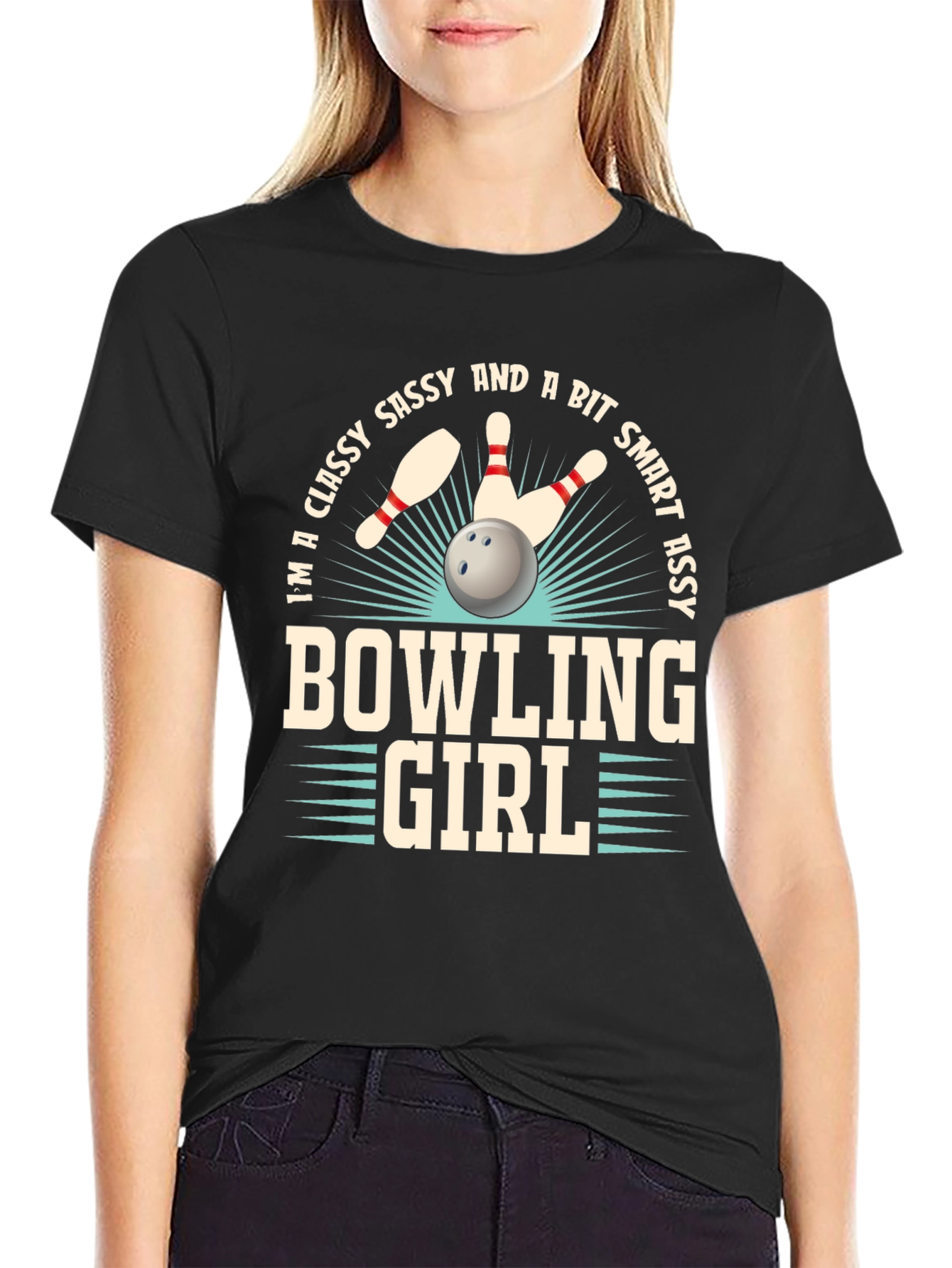 Classy Bowling Girl T-Shirt - Sassy & Smart