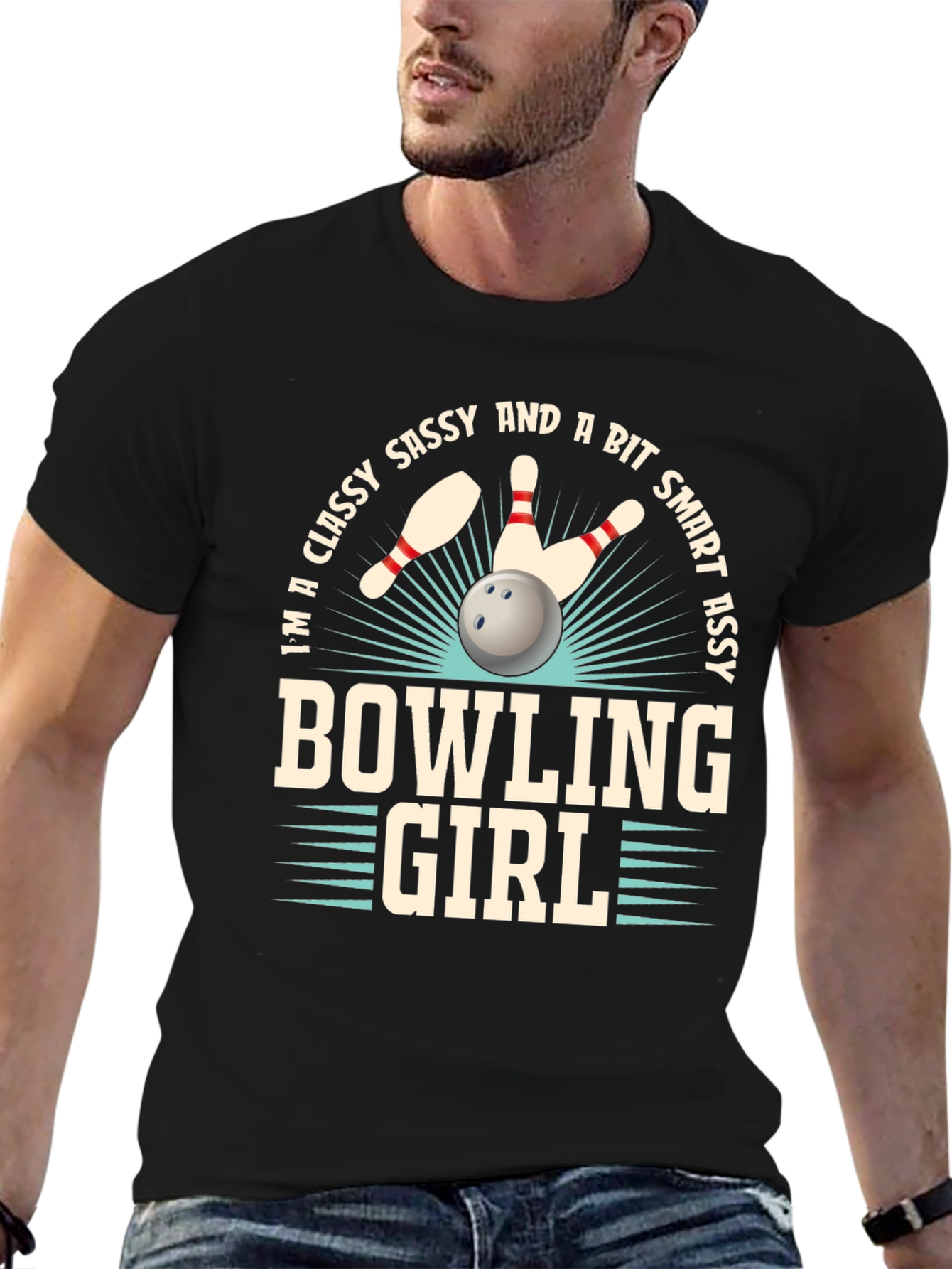 Classy Bowling Girl T-Shirt - Sassy & Smart