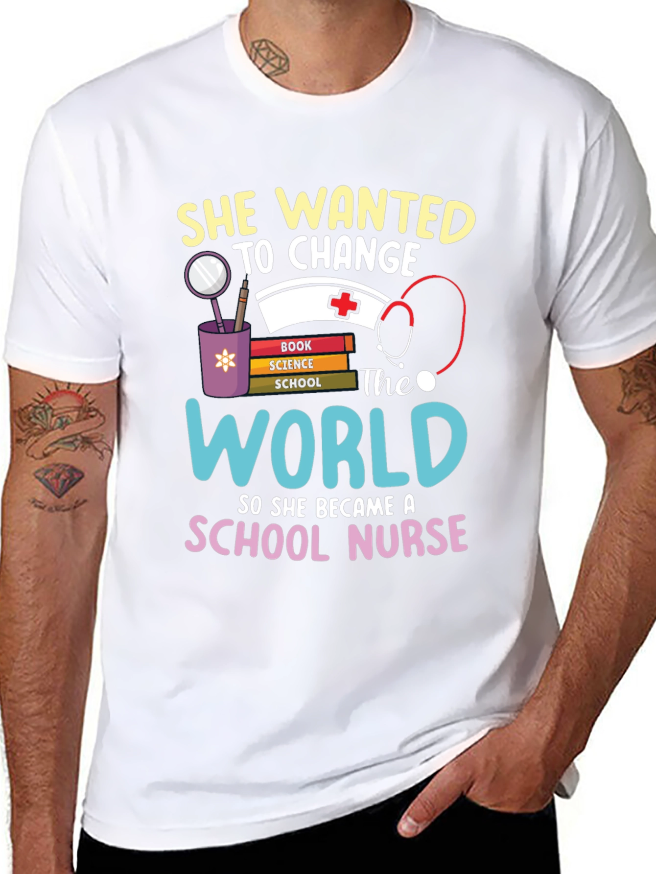 School Nurse T-Shirt - Change the World