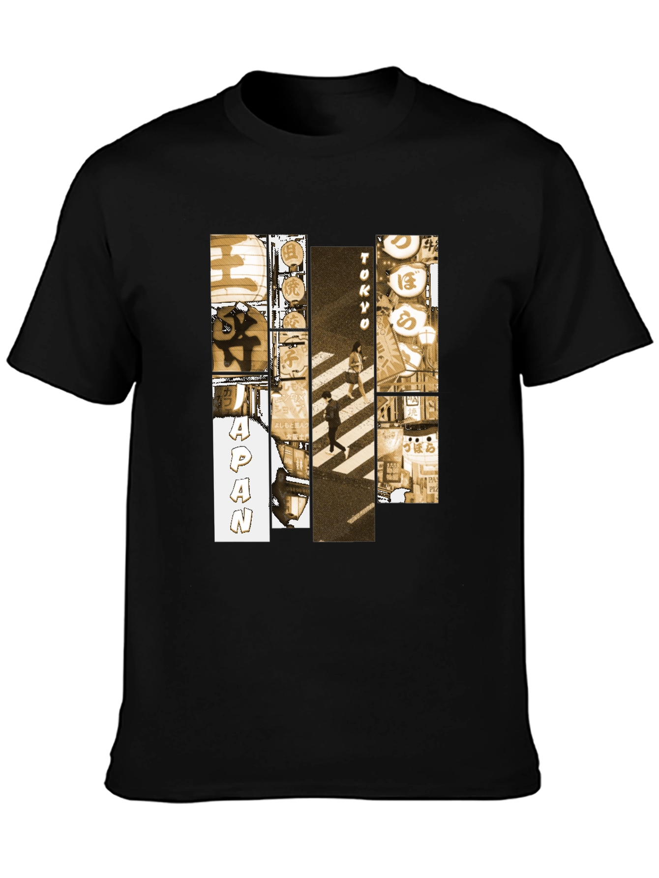 Tokyo Japan Graphic Print Black T-Shirt