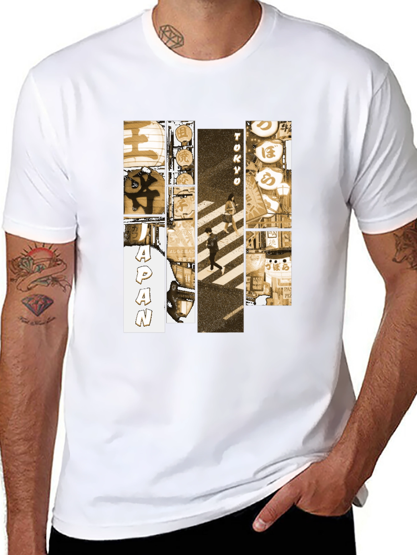 Tokyo Japan Graphic Print Black T-Shirt