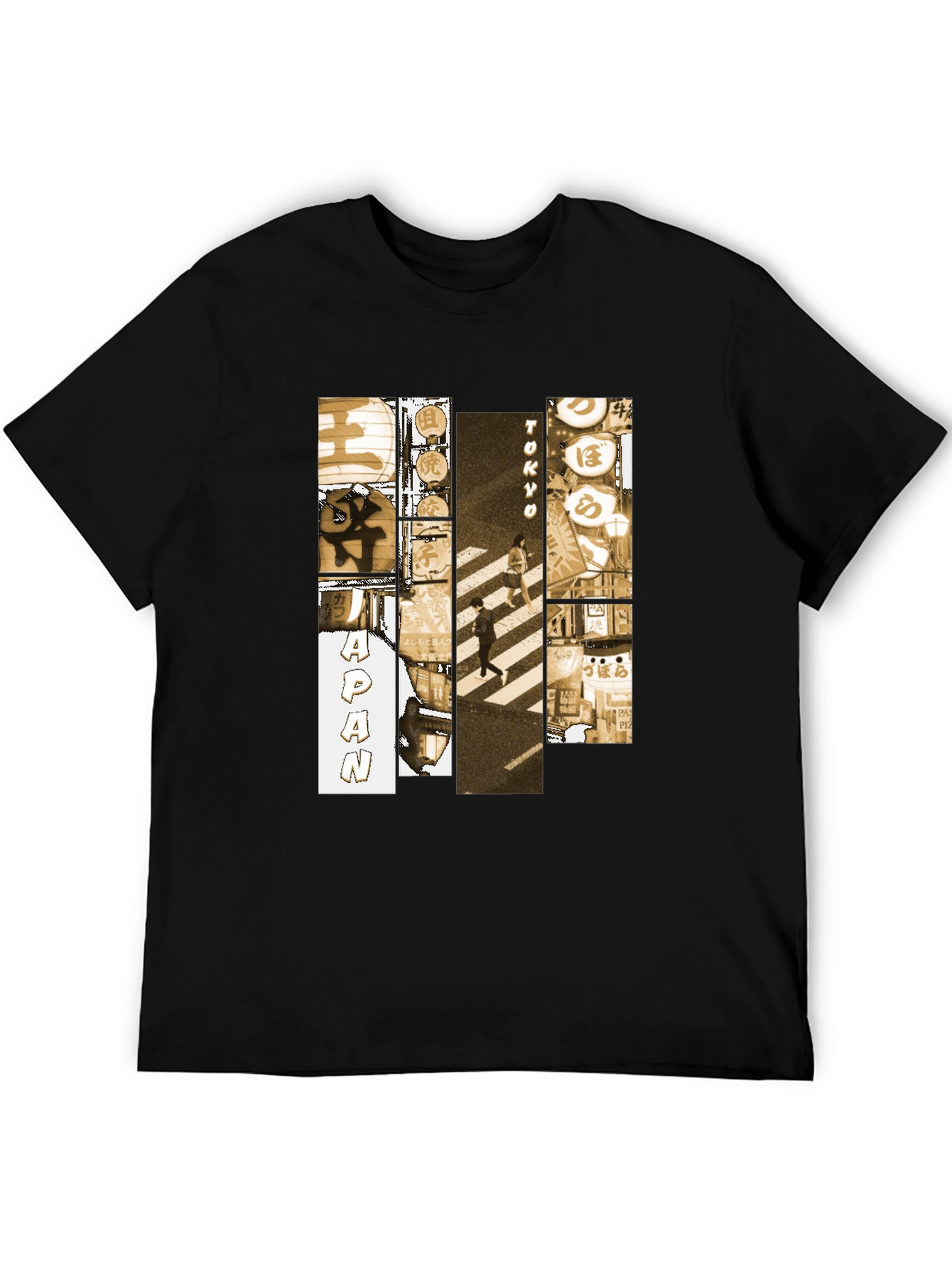 Tokyo Japan Graphic Print Black T-Shirt