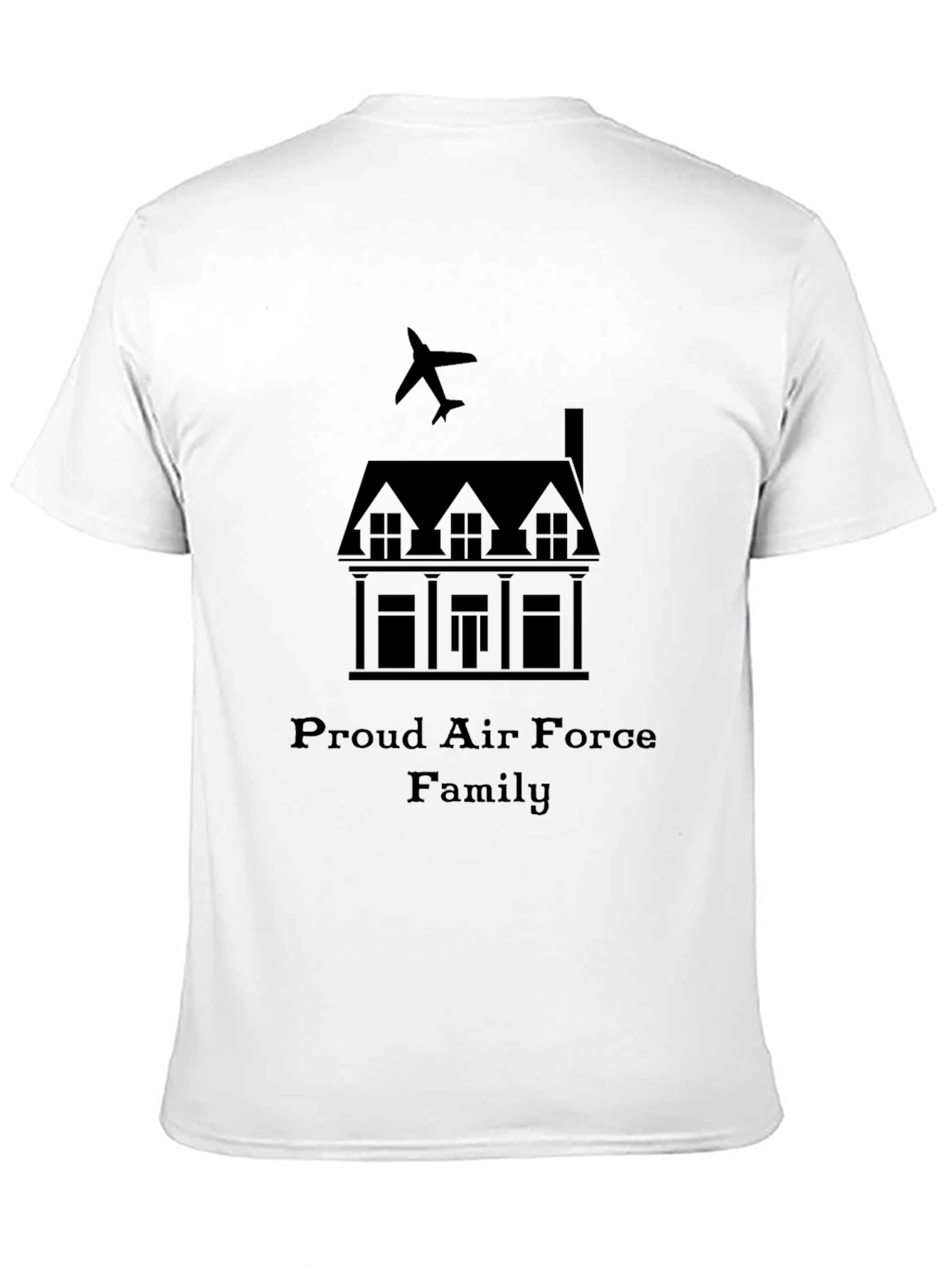 Proud Air Force Family Black Graphic Tee