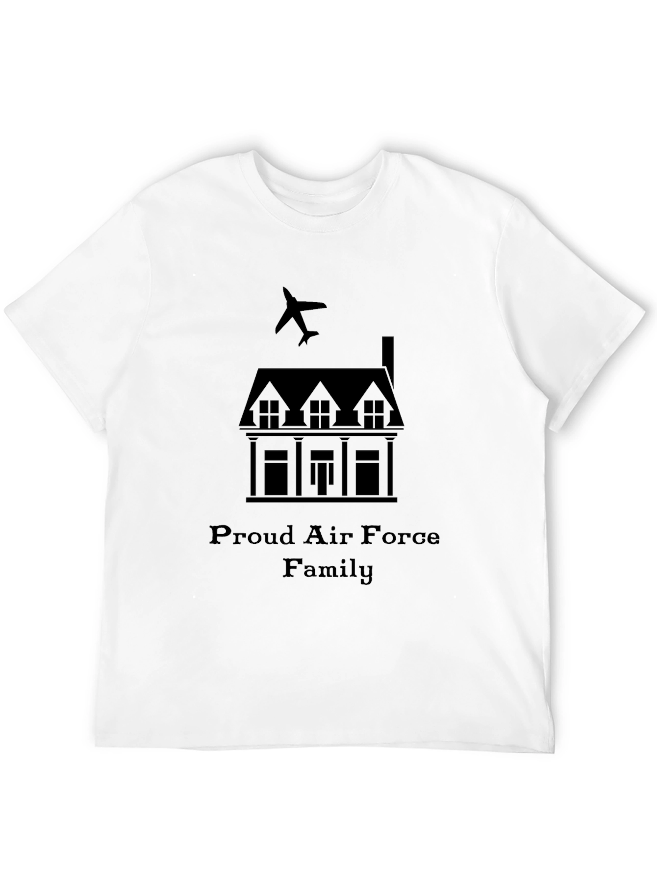 Proud Air Force Family Black Graphic Tee