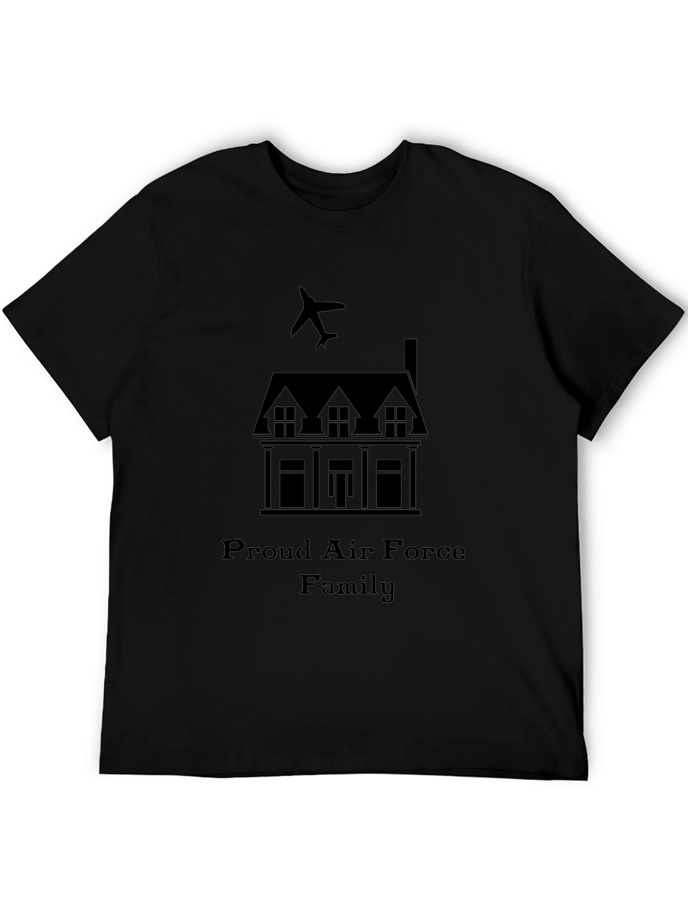 Proud Air Force Family Black Graphic Tee