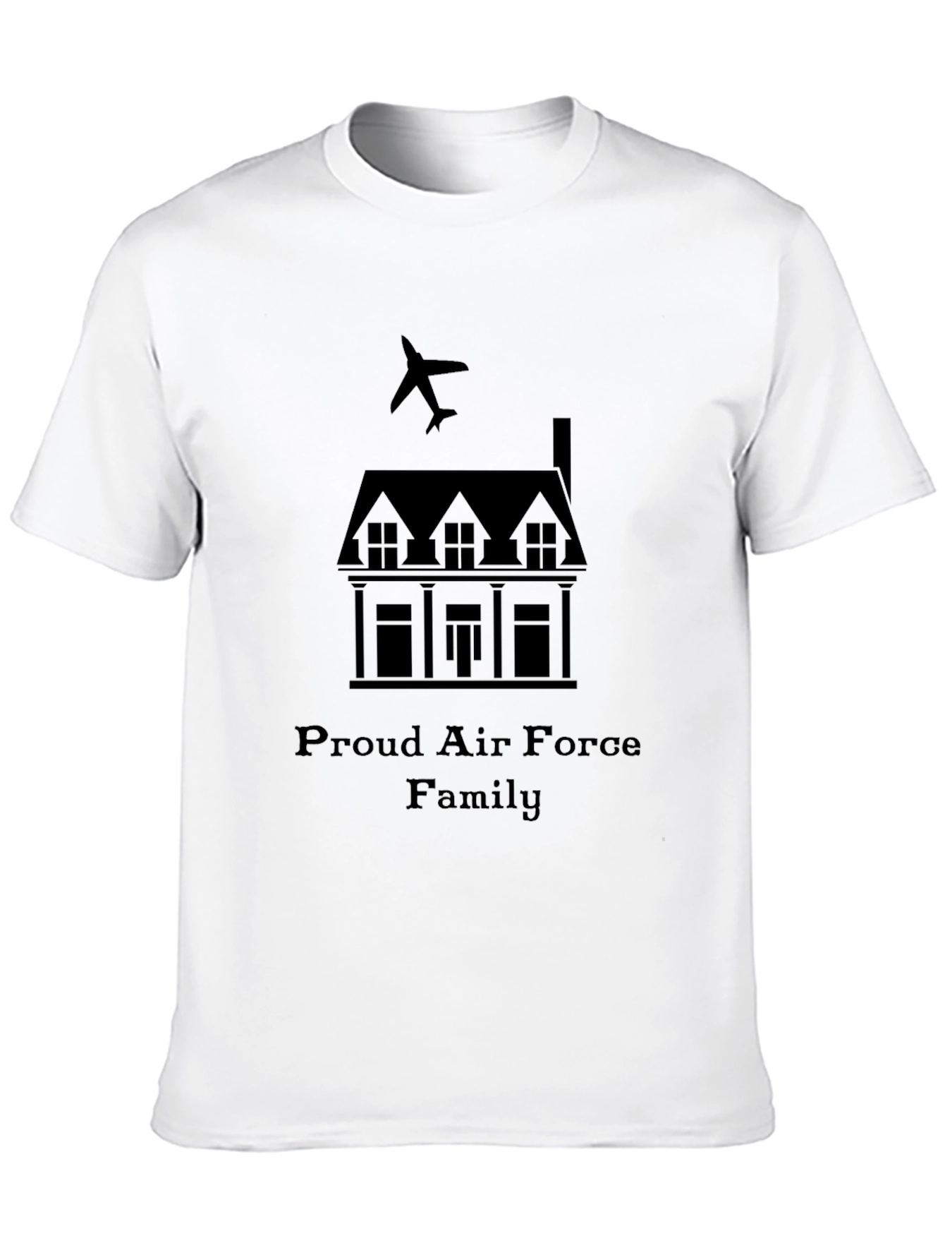 Proud Air Force Family Black Graphic Tee