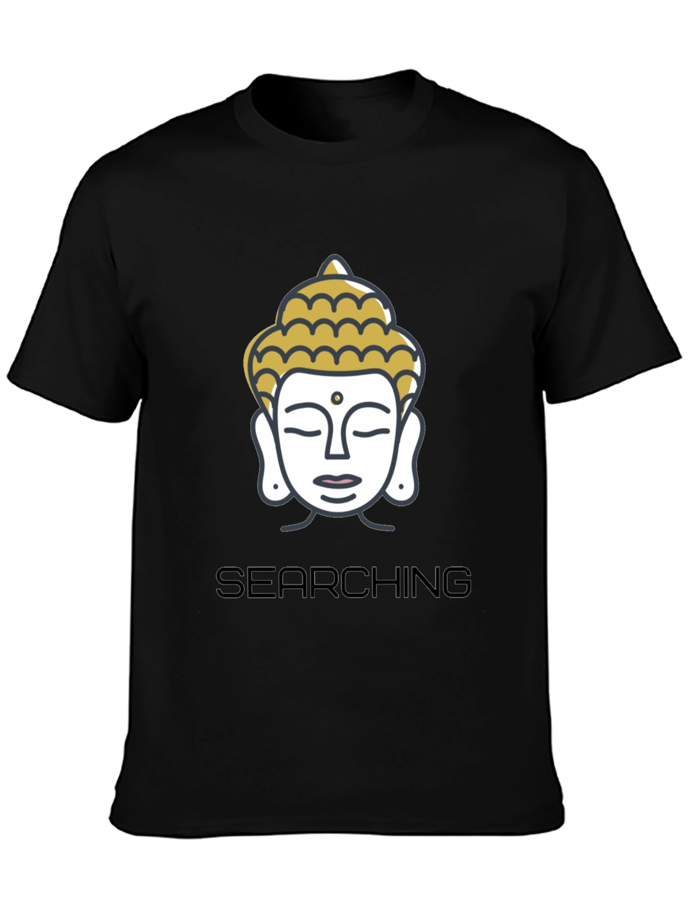 Searching Buddha Black Graphic Tee