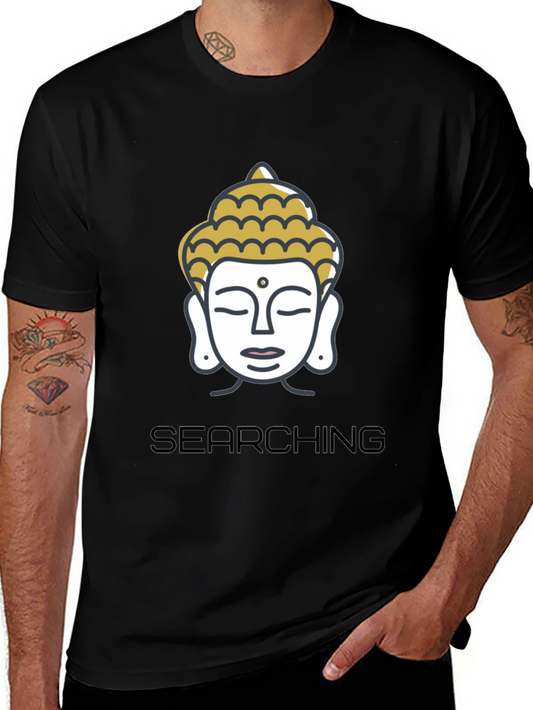 Searching Buddha Black Graphic Tee