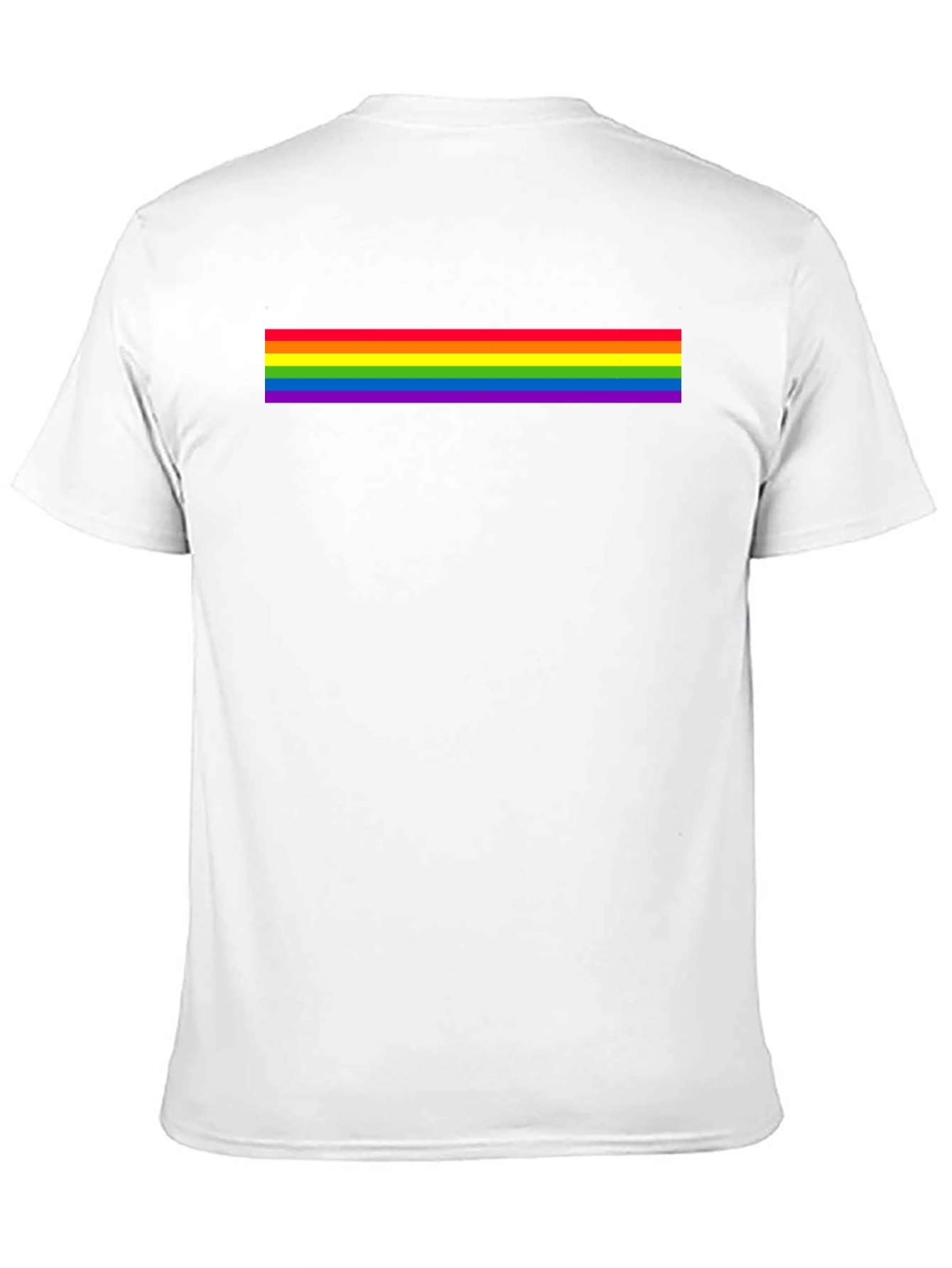 Pride Rainbow Stripe Black T-Shirt