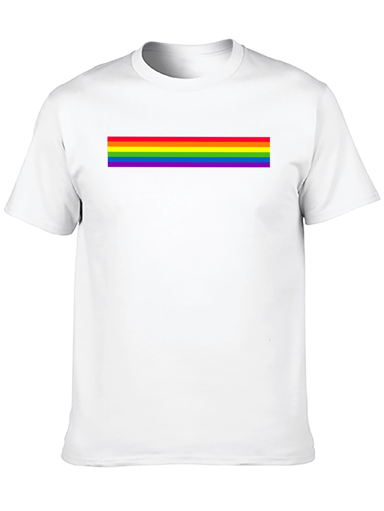 Pride Rainbow Stripe Black T-Shirt