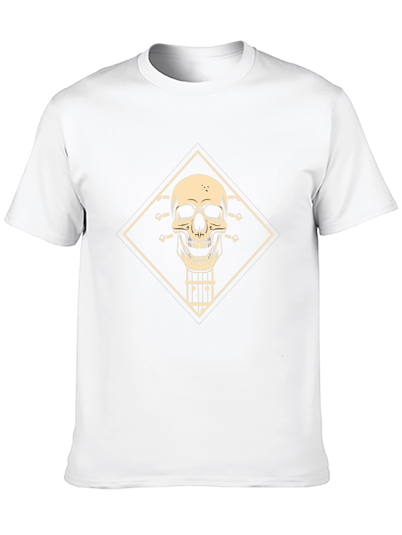 Skull Guitar T-Shirt - Black Rocker Tee