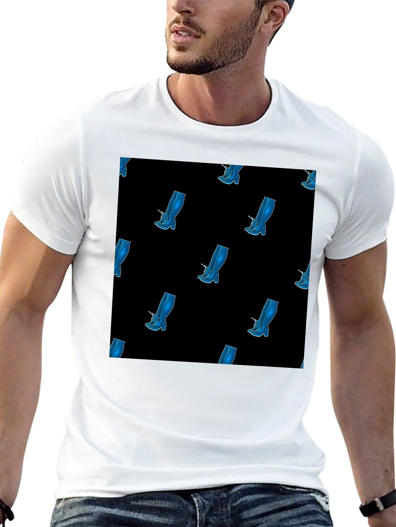 Stylish Boot Pattern T-Shirt