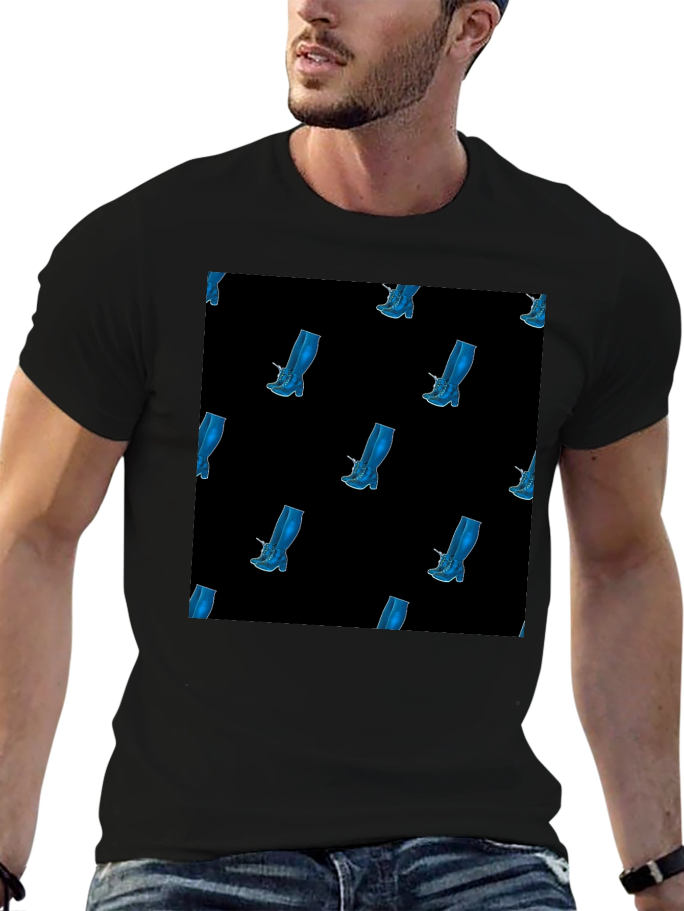 Stylish Boot Pattern T-Shirt