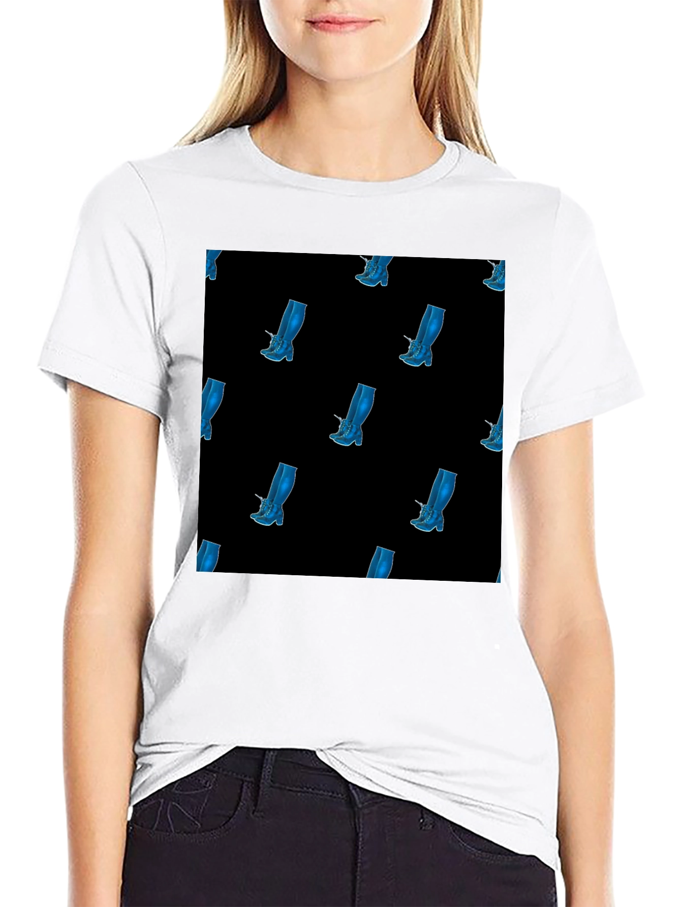 Stylish Boot Pattern T-Shirt