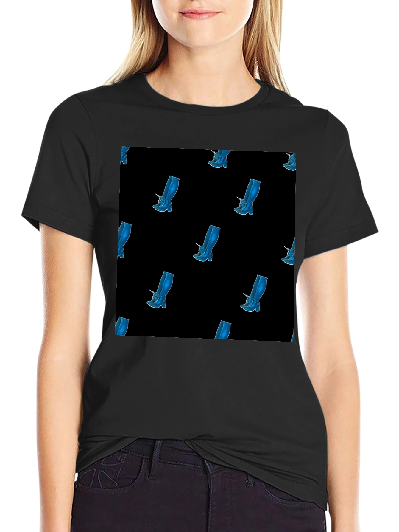 Stylish Boot Pattern T-Shirt
