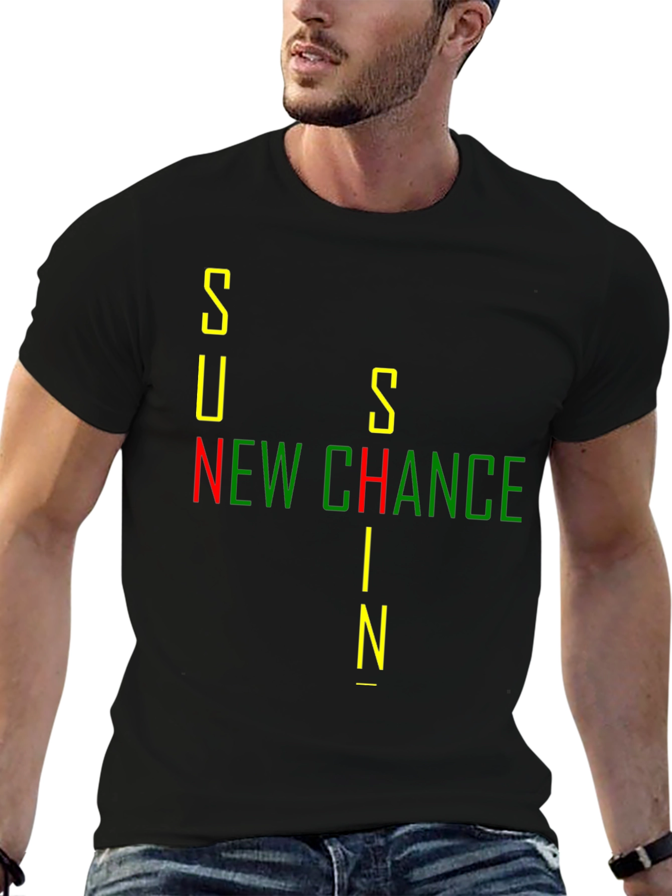 Sunshine New Chance Black Graphic Tee