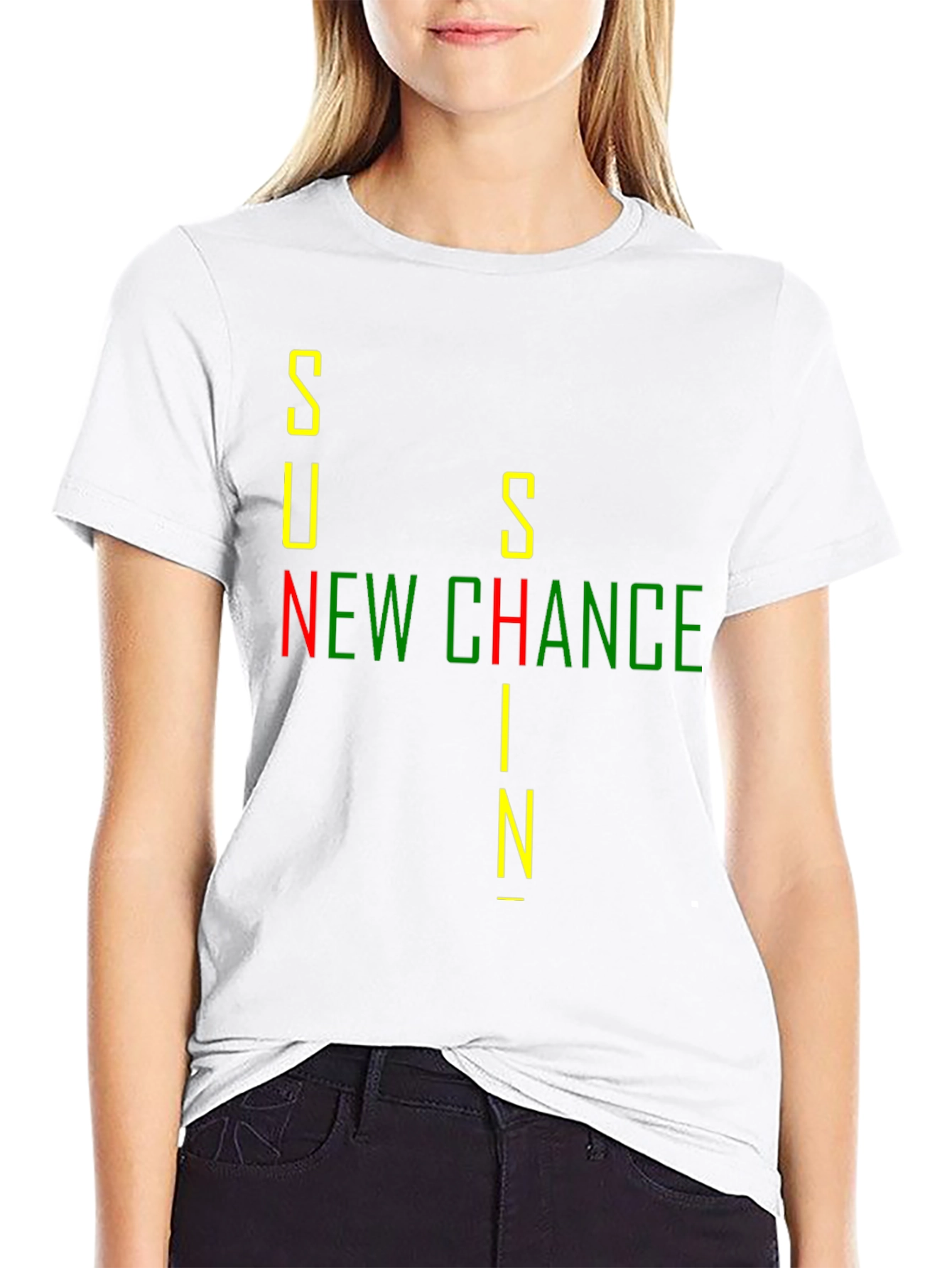 Sunshine New Chance Black Graphic Tee