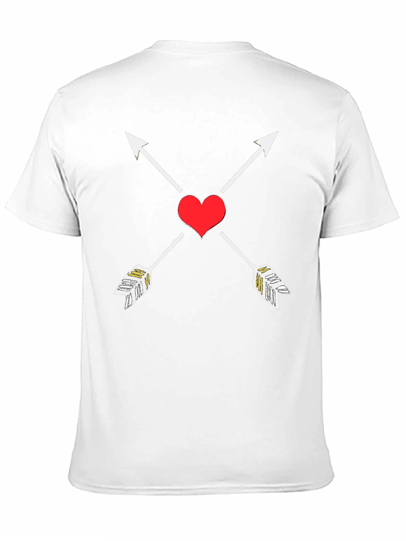 Heart Arrow Graphic Tee - Black Cotton T-Shirt