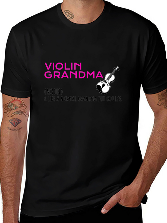 Violin Grandma T-Shirt - Musical Grandmother Gift