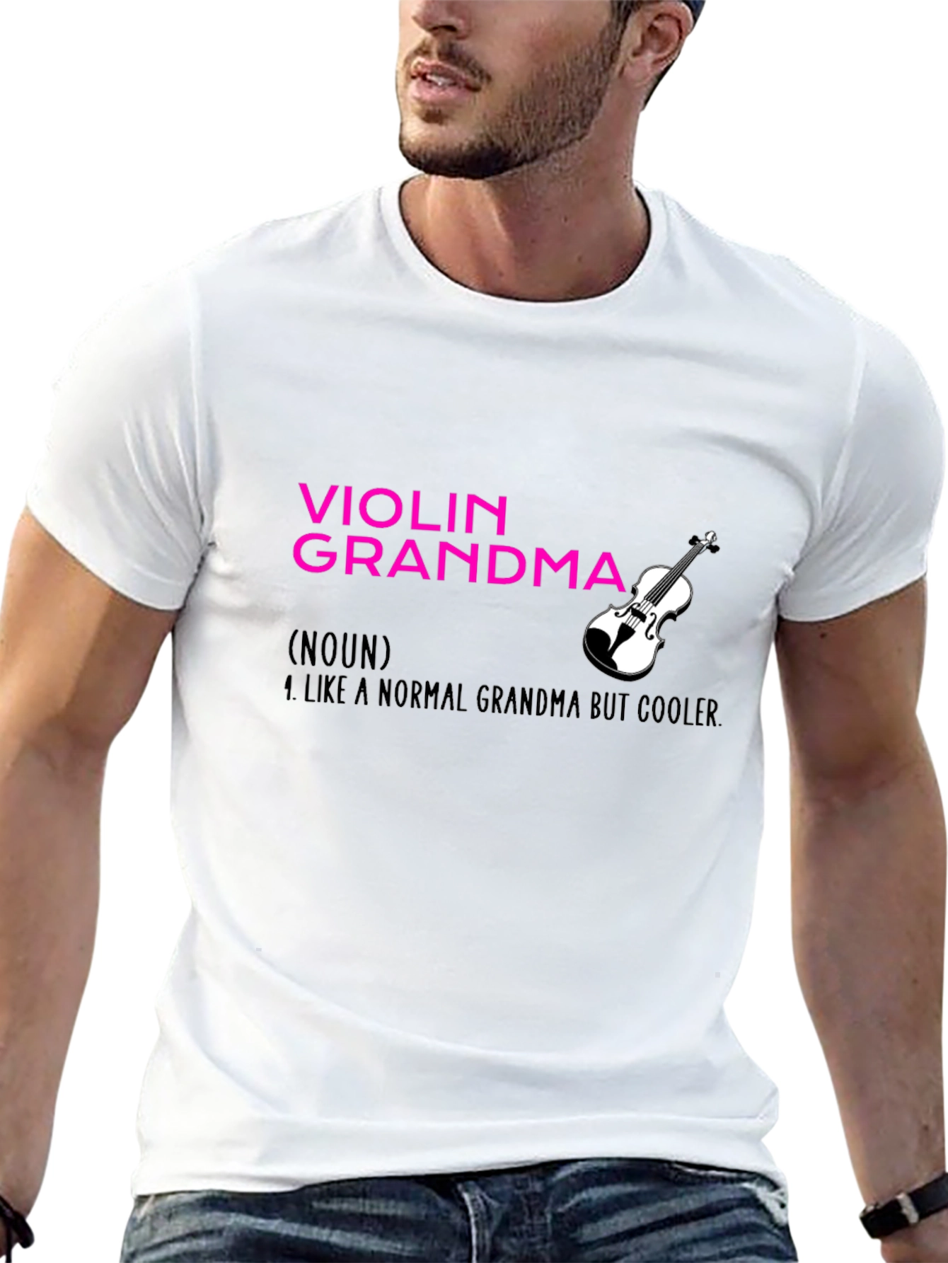 Violin Grandma T-Shirt - Musical Grandmother Gift