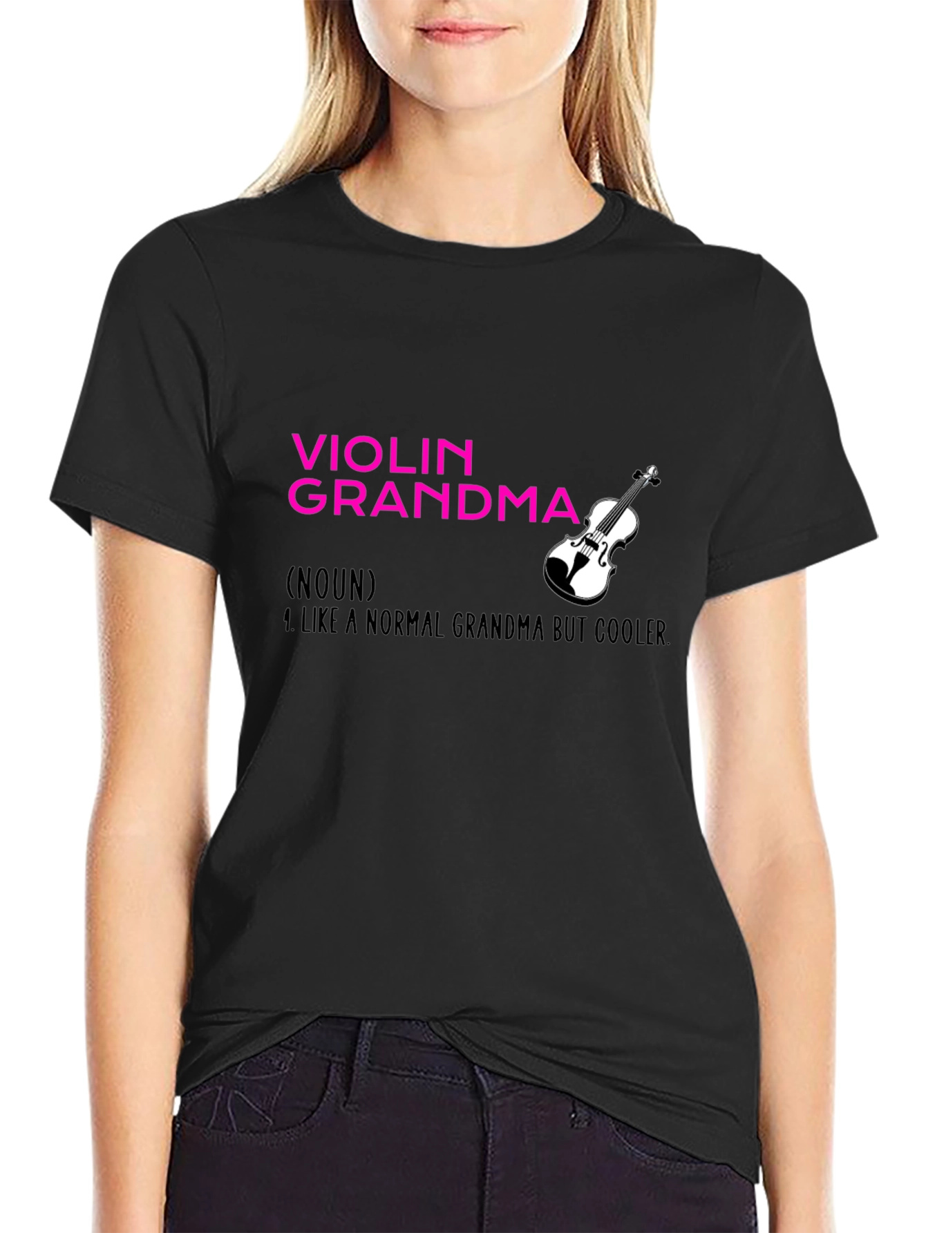 Violin Grandma T-Shirt - Musical Grandmother Gift
