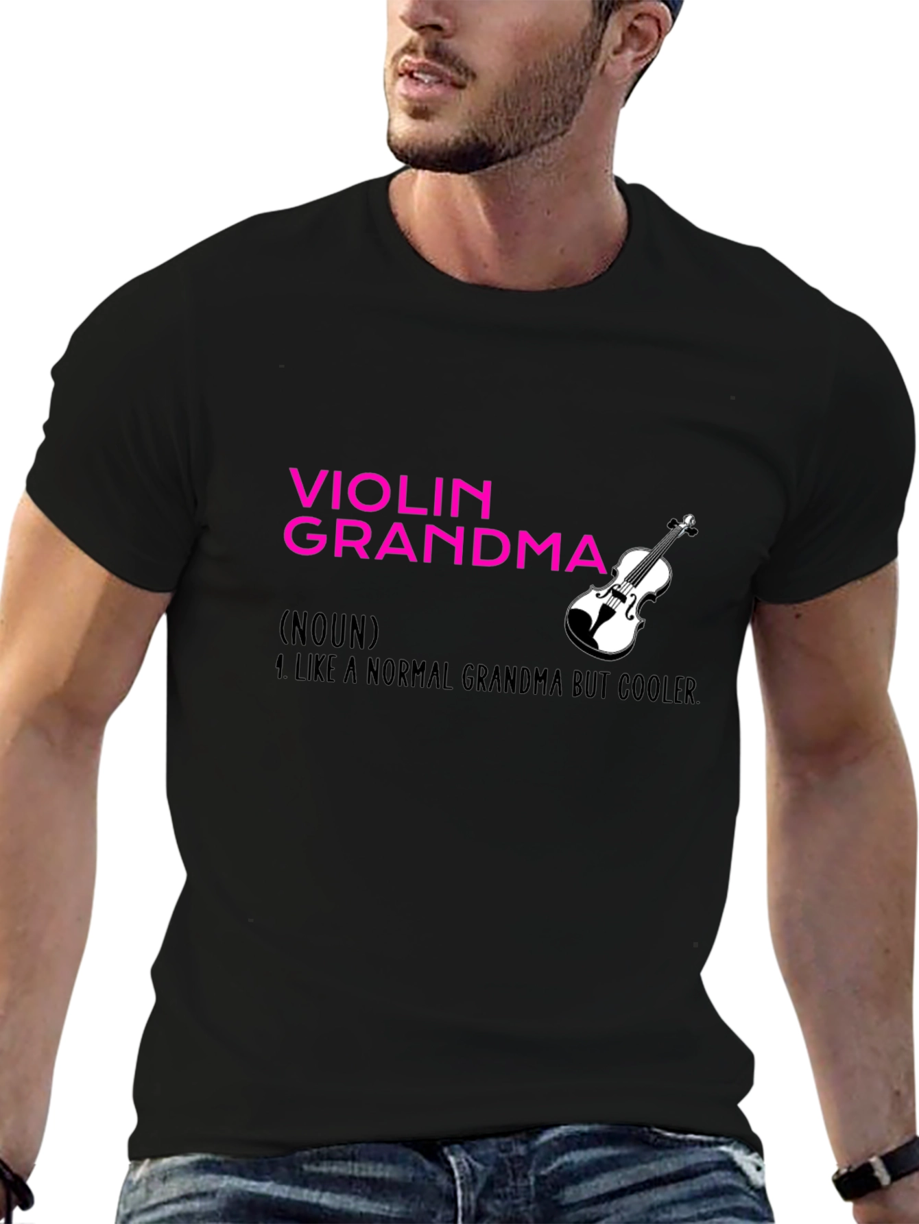 Violin Grandma T-Shirt - Musical Grandmother Gift