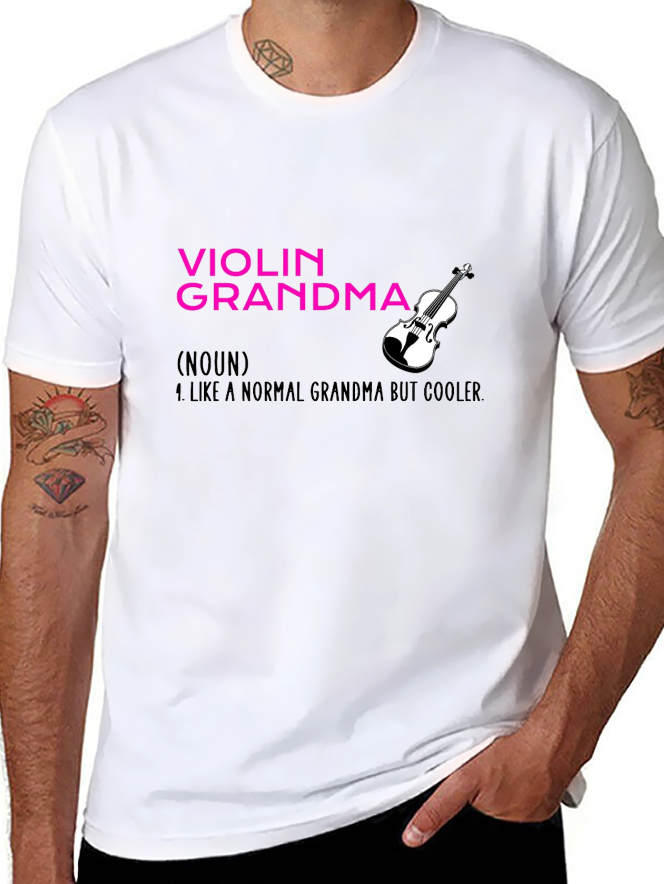 Violin Grandma T-Shirt - Musical Grandmother Gift