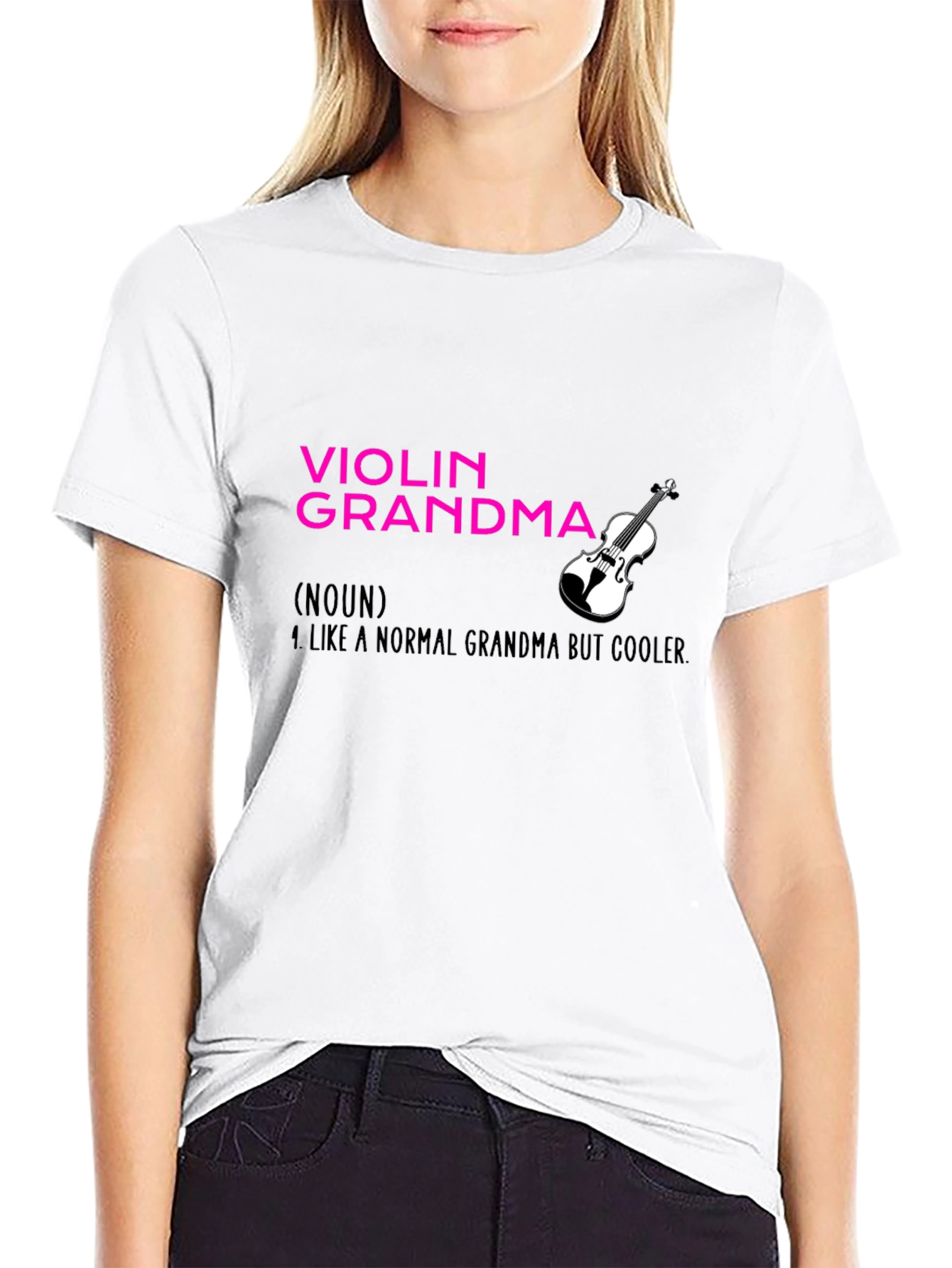 Violin Grandma T-Shirt - Musical Grandmother Gift