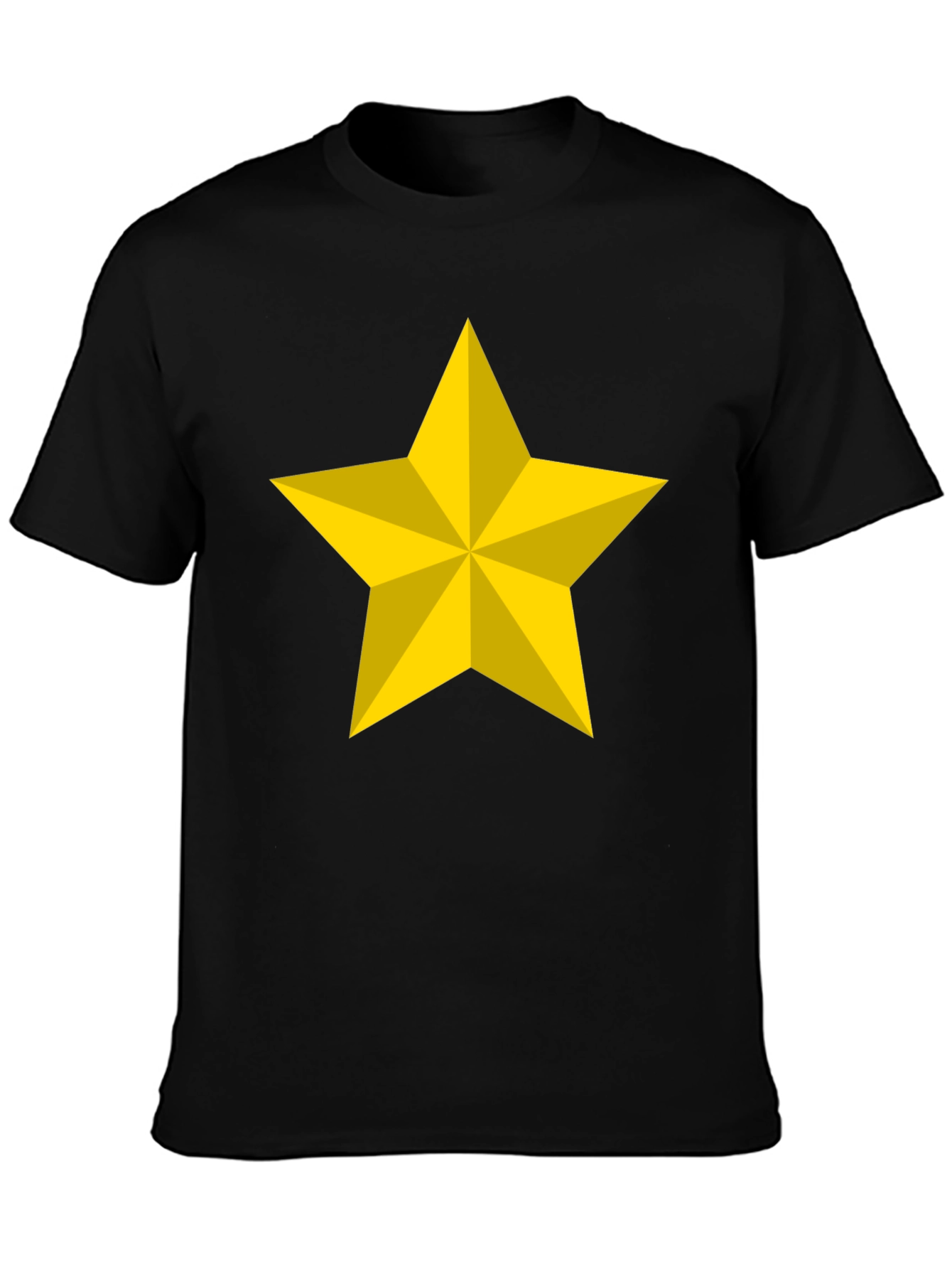 Bold Star Graphic Tee - Black Cotton Blend