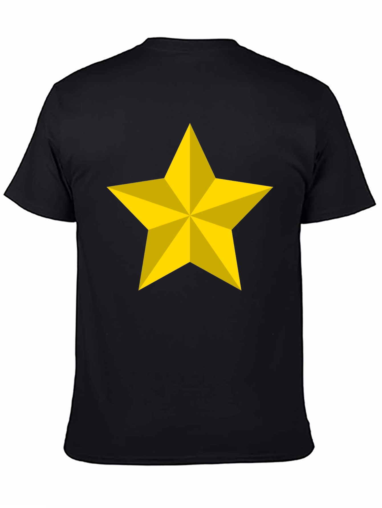 Bold Star Graphic Tee - Black Cotton Blend
