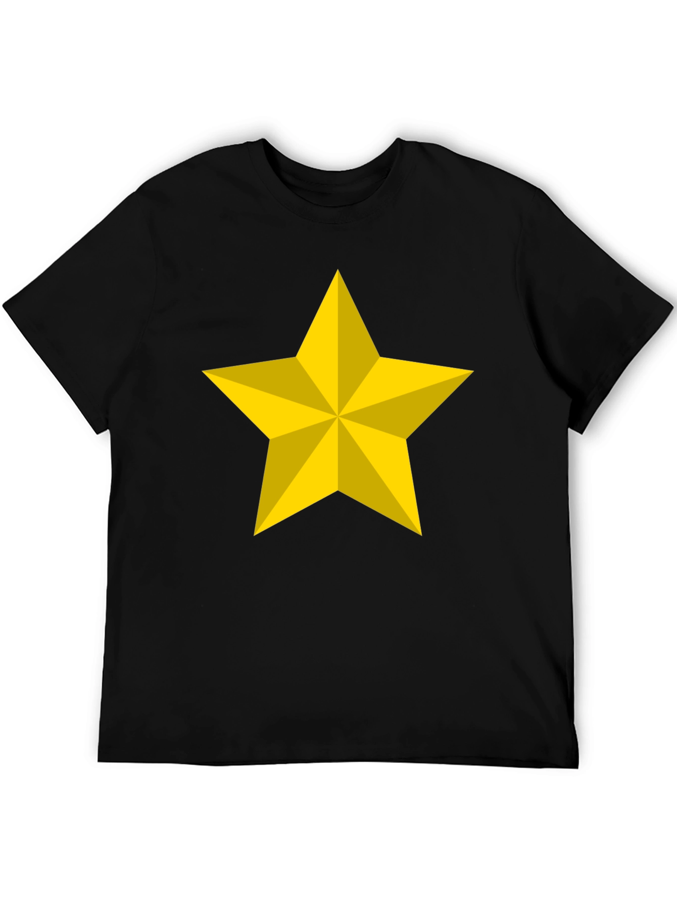 Bold Star Graphic Tee - Black Cotton Blend