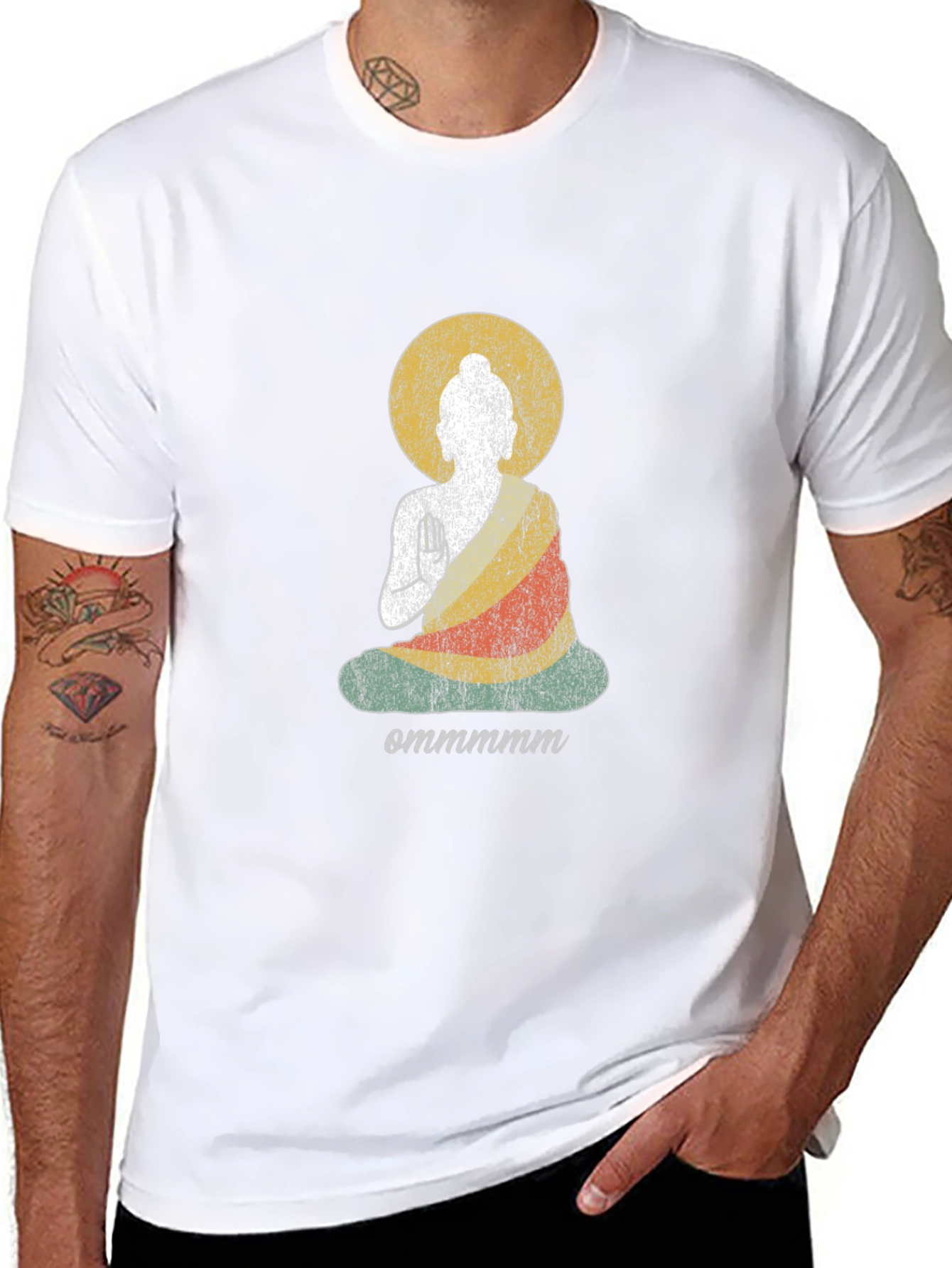 Buddha Om Tee - Relaxed Fit Black T-Shirt