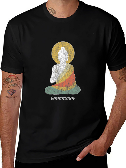Buddha Om Tee - Relaxed Fit Black T-Shirt