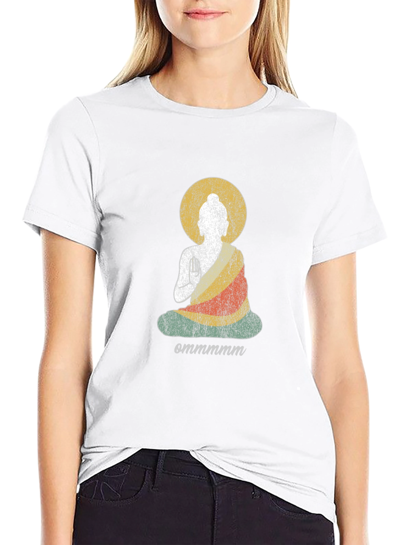 Buddha Om Tee - Relaxed Fit Black T-Shirt