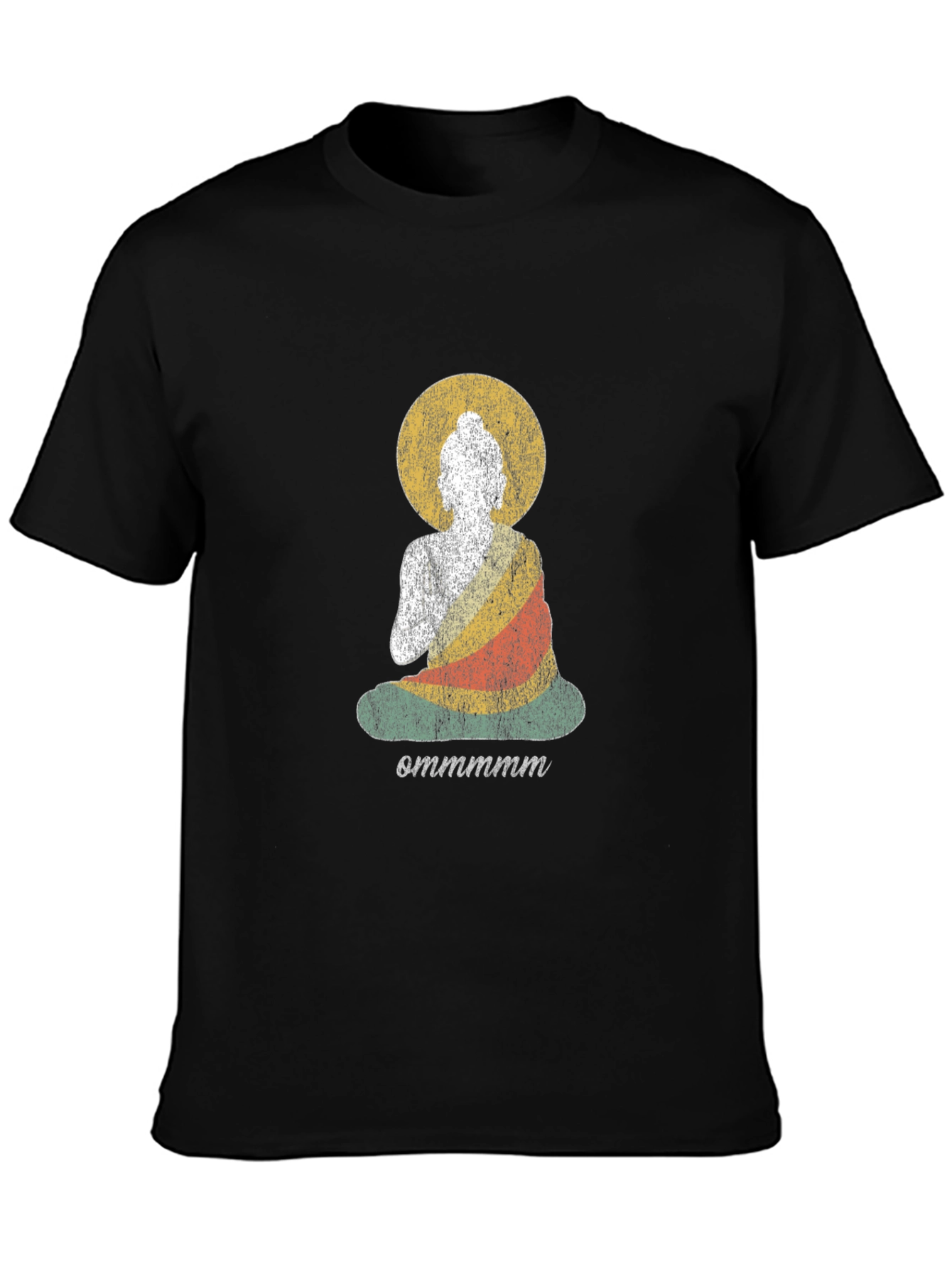 Buddha Om Tee - Relaxed Fit Black T-Shirt