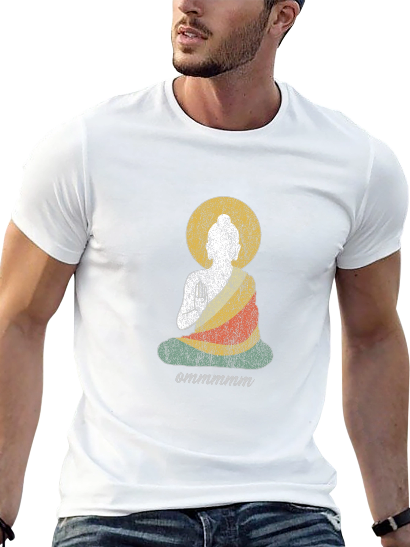 Buddha Om Tee - Relaxed Fit Black T-Shirt