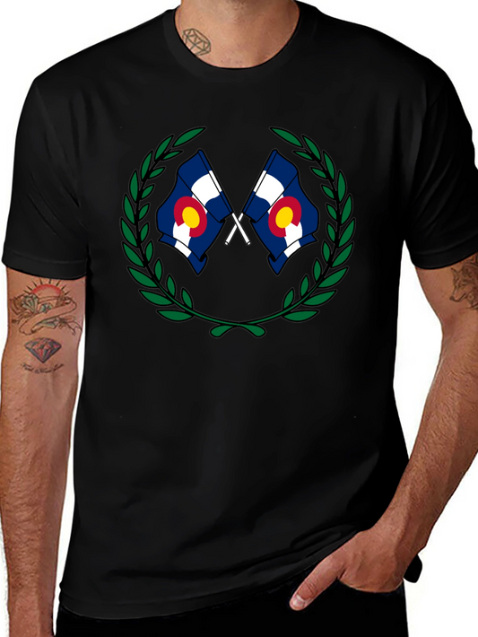 Colorado Flag Wreath Graphic T-Shirt