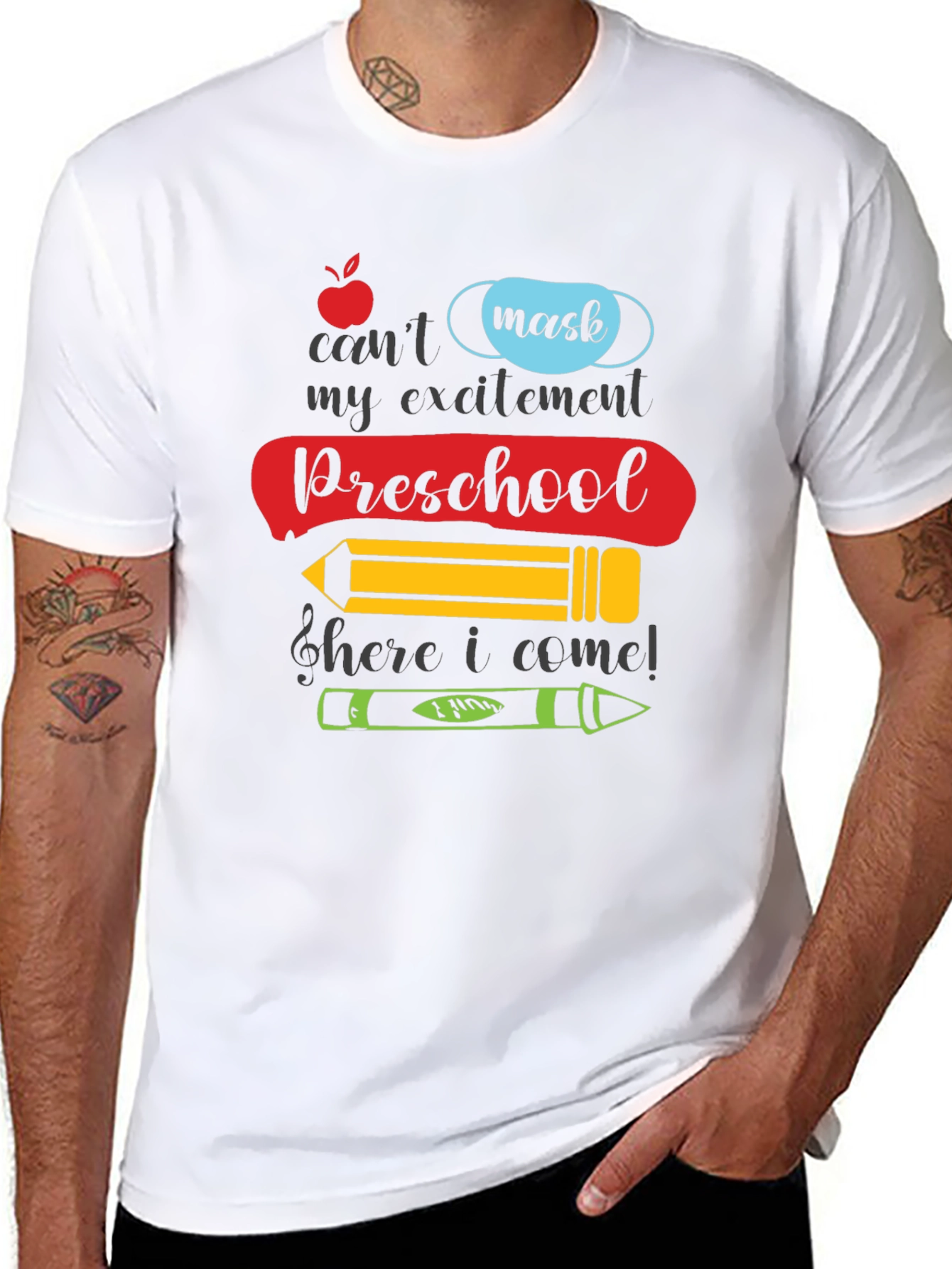 Preschool Ready T-Shirt: Cant Mask My Excitement!